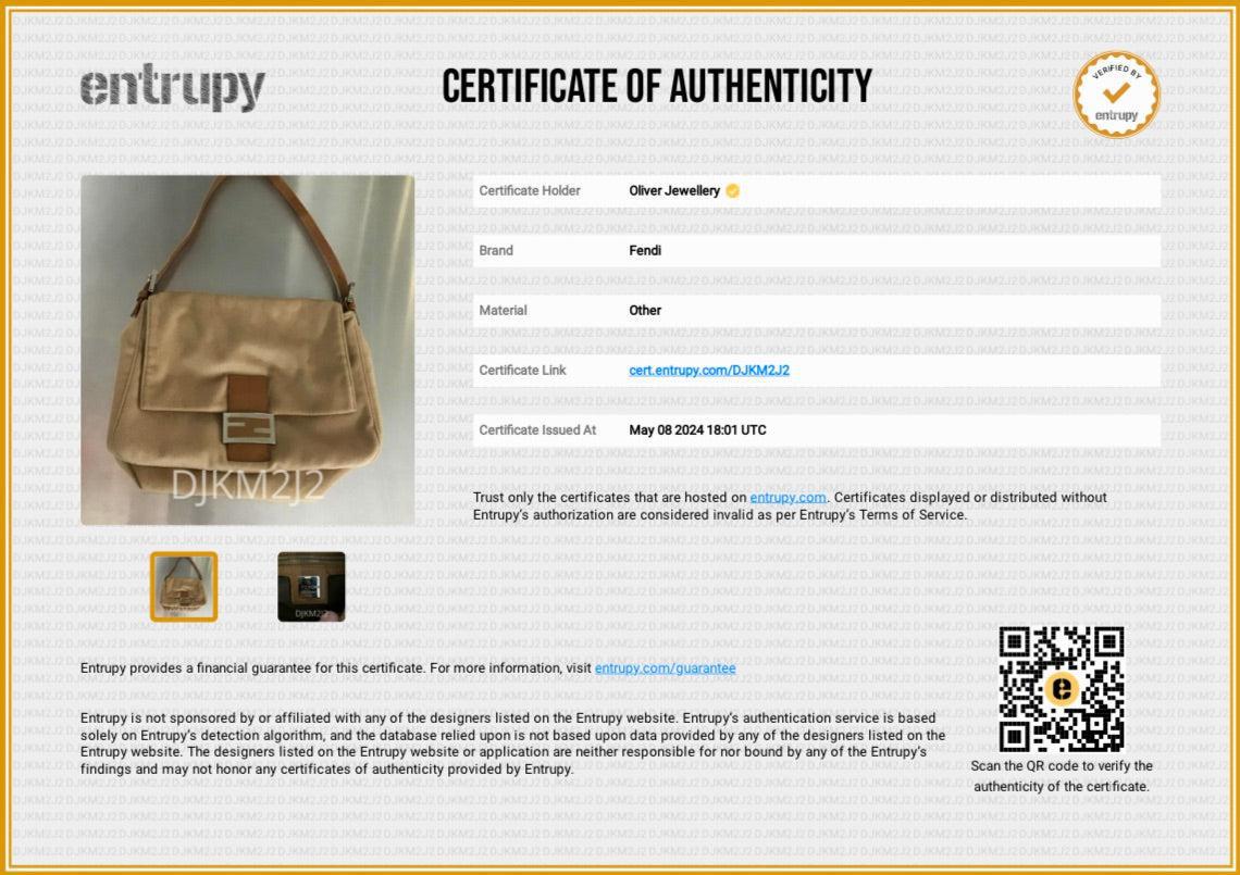 Fendi Beige Wool Tan Leather Trim Mama Forever Baguette Shoulder Bag