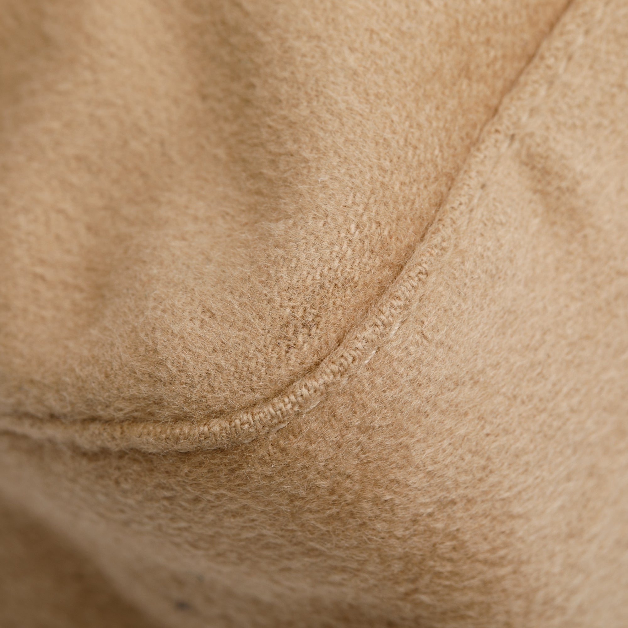 Fendi Beige Wool Tan Leather Trim Mama Forever Baguette Shoulder Bag