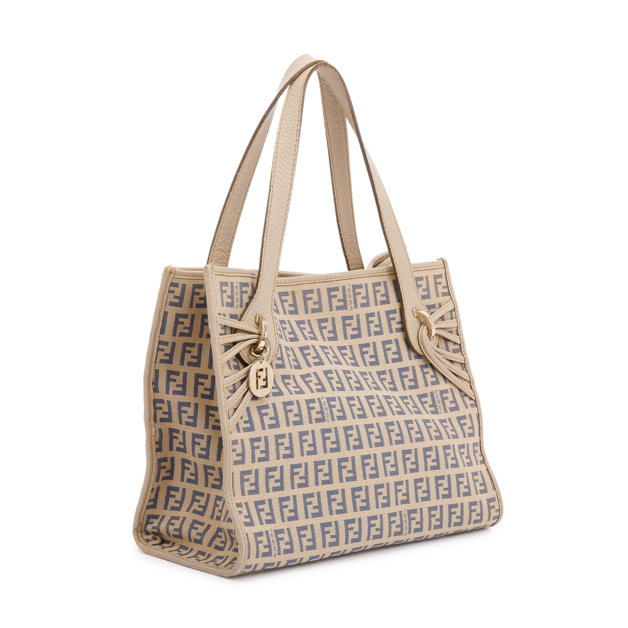 Fendi Beige Zucchino Vitello Shopping Tote