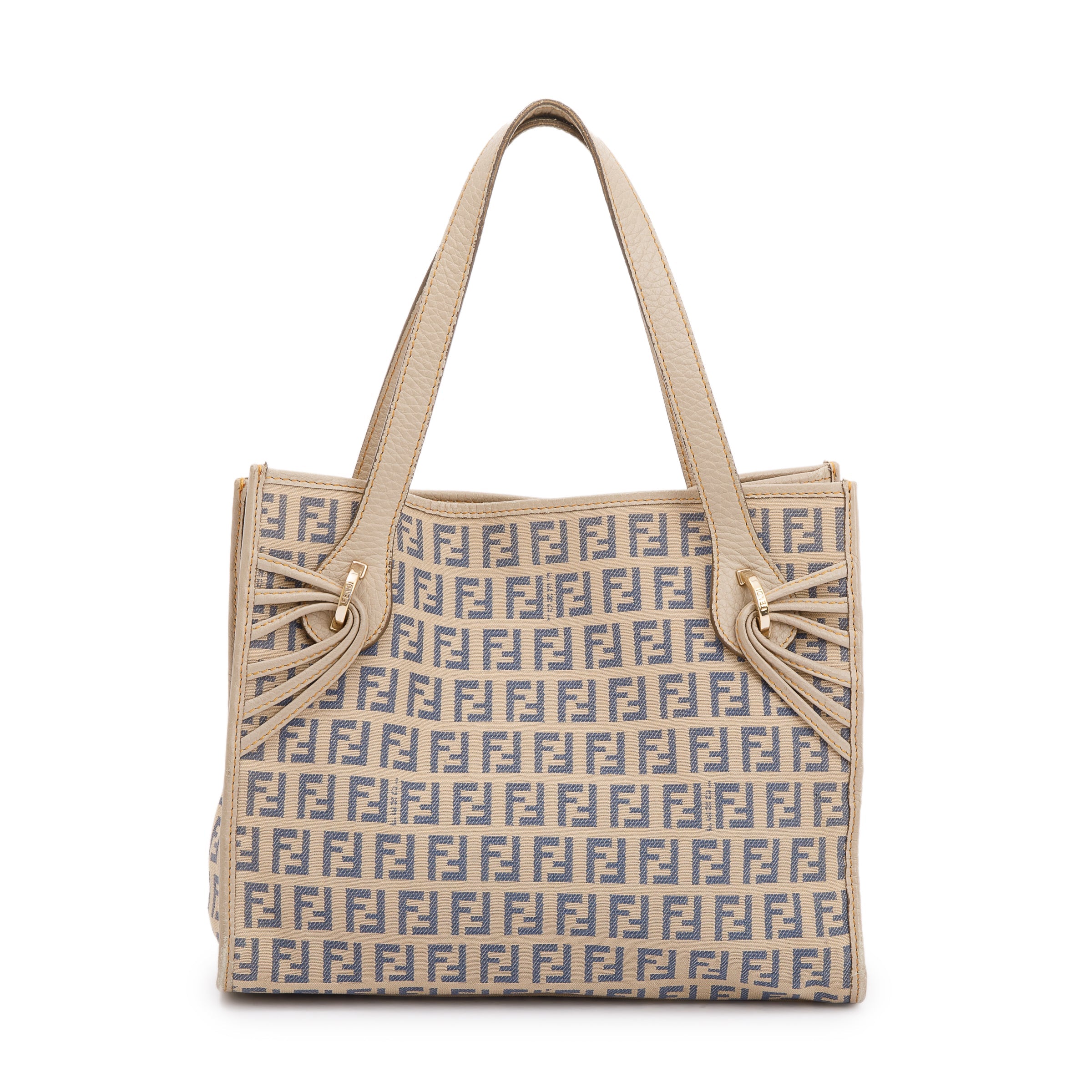 Fendi Beige Zucchino Vitello Shopping Tote