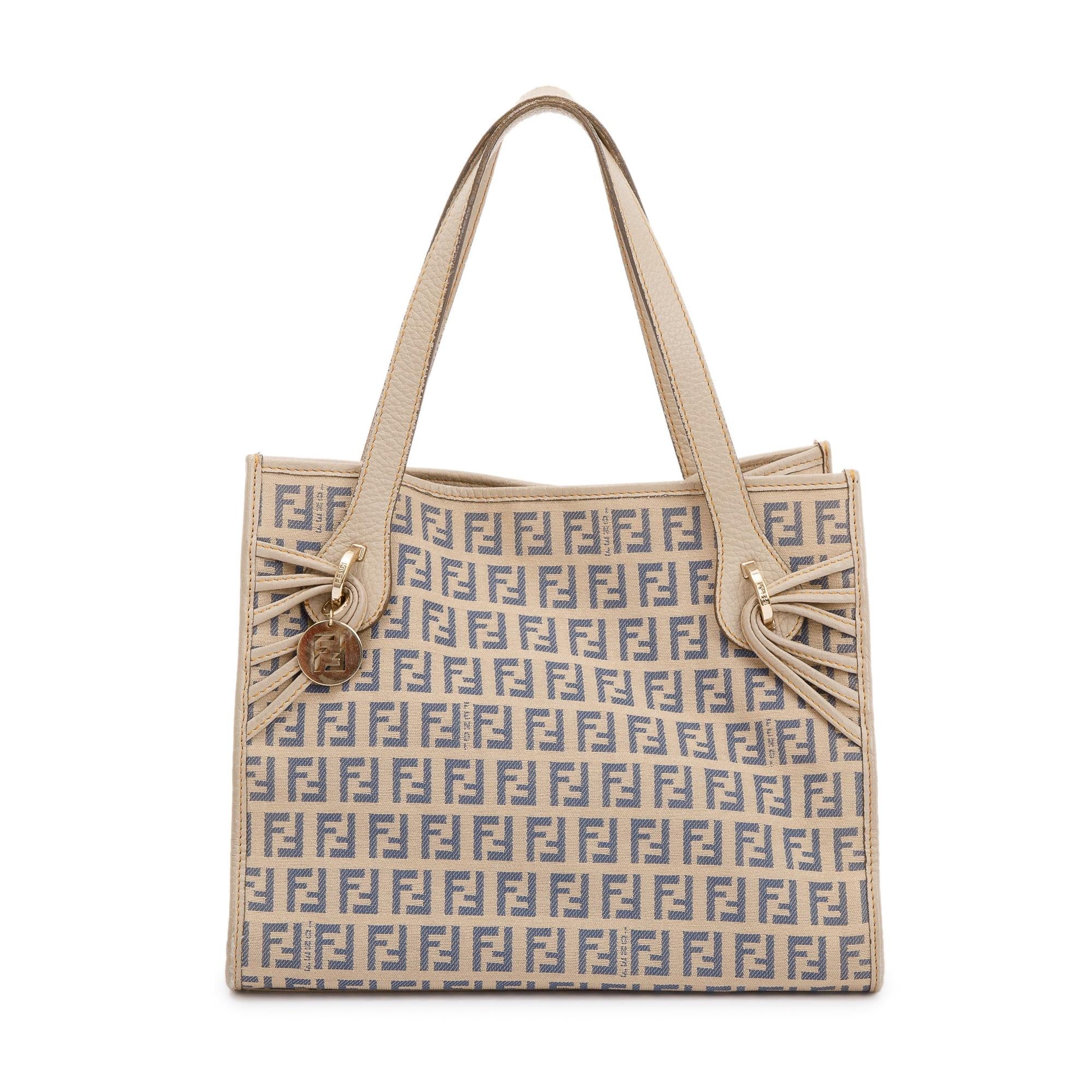 Fendi Beige Zucchino Vitello Shopping Tote
