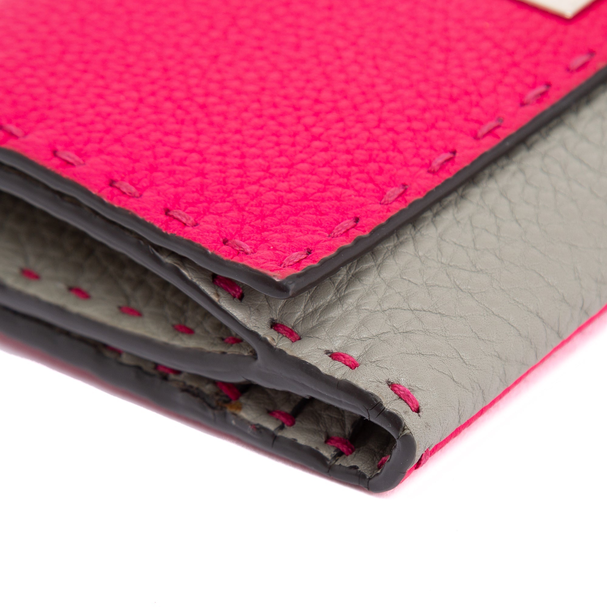 Fendi Bicolor Selleria Peekaboo Continental Wallet w/ Box