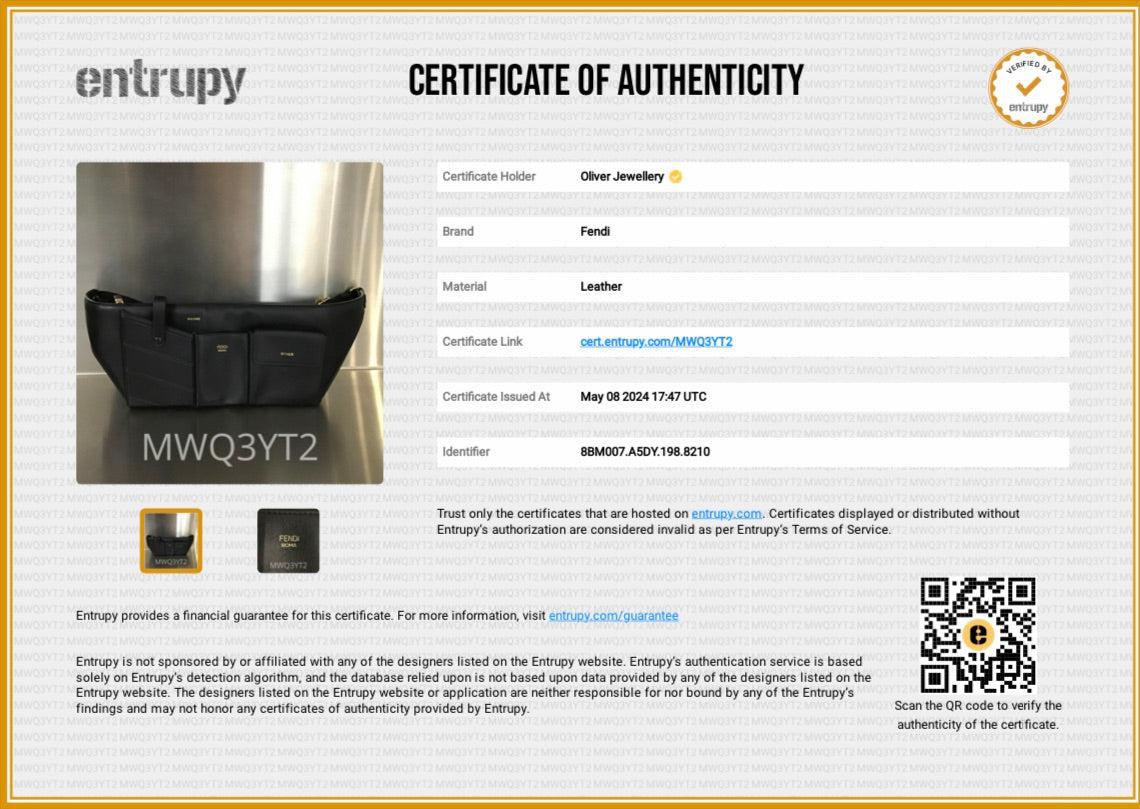 Fendi Black Calfskin Leather 3 Pocket Belt Bag