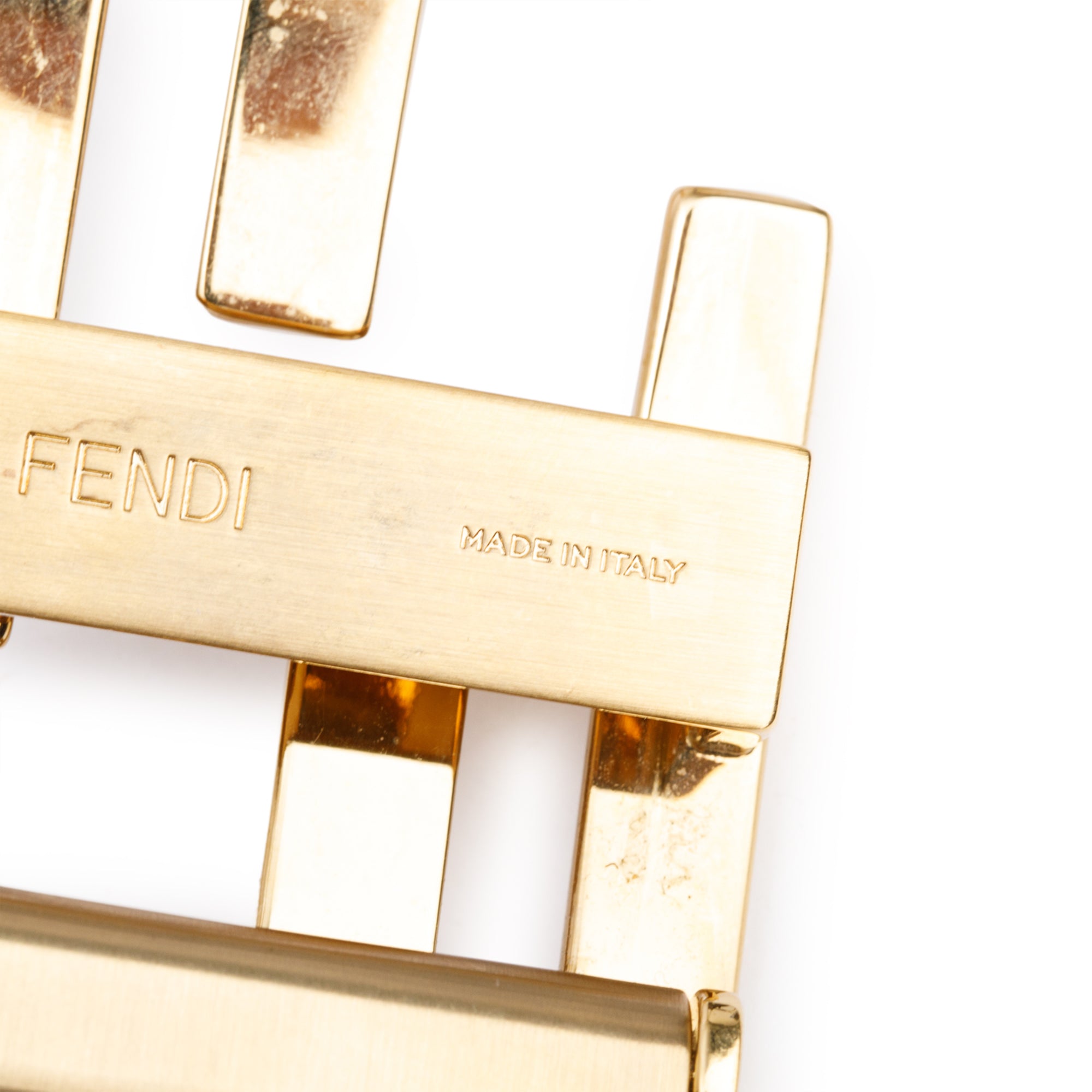 Fendi Black Calfskin Leather FF Buckle Reverisible Belt 95 37