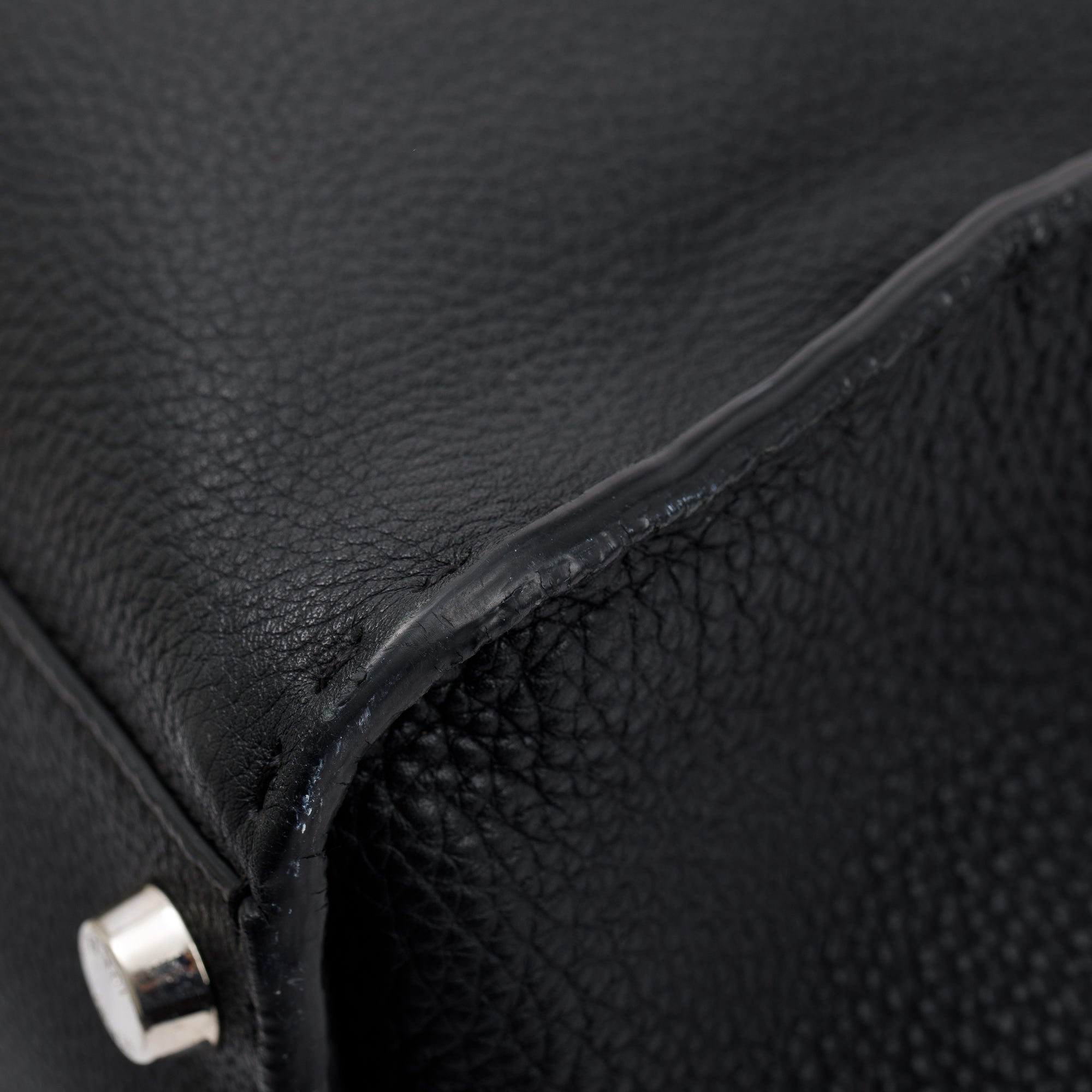 Fendi Black Calfskin Leather Faces XL Peekaboo Bag w/ Strap