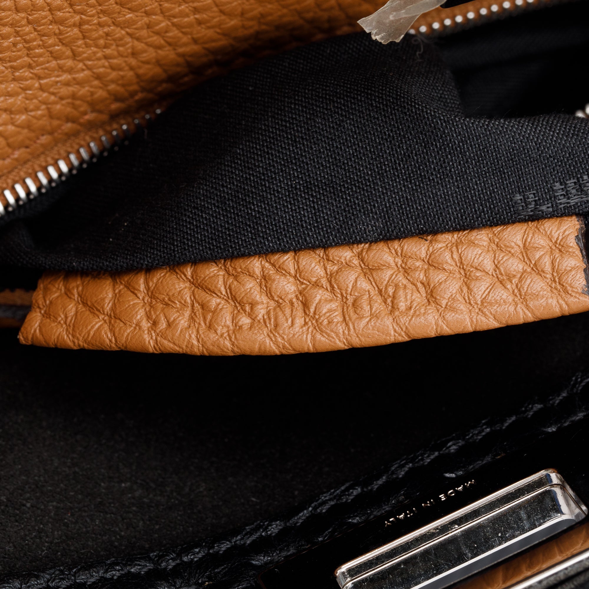 Fendi Black Calfskin Leather Mini Peekaboo ISeeU Bag w/ Strap