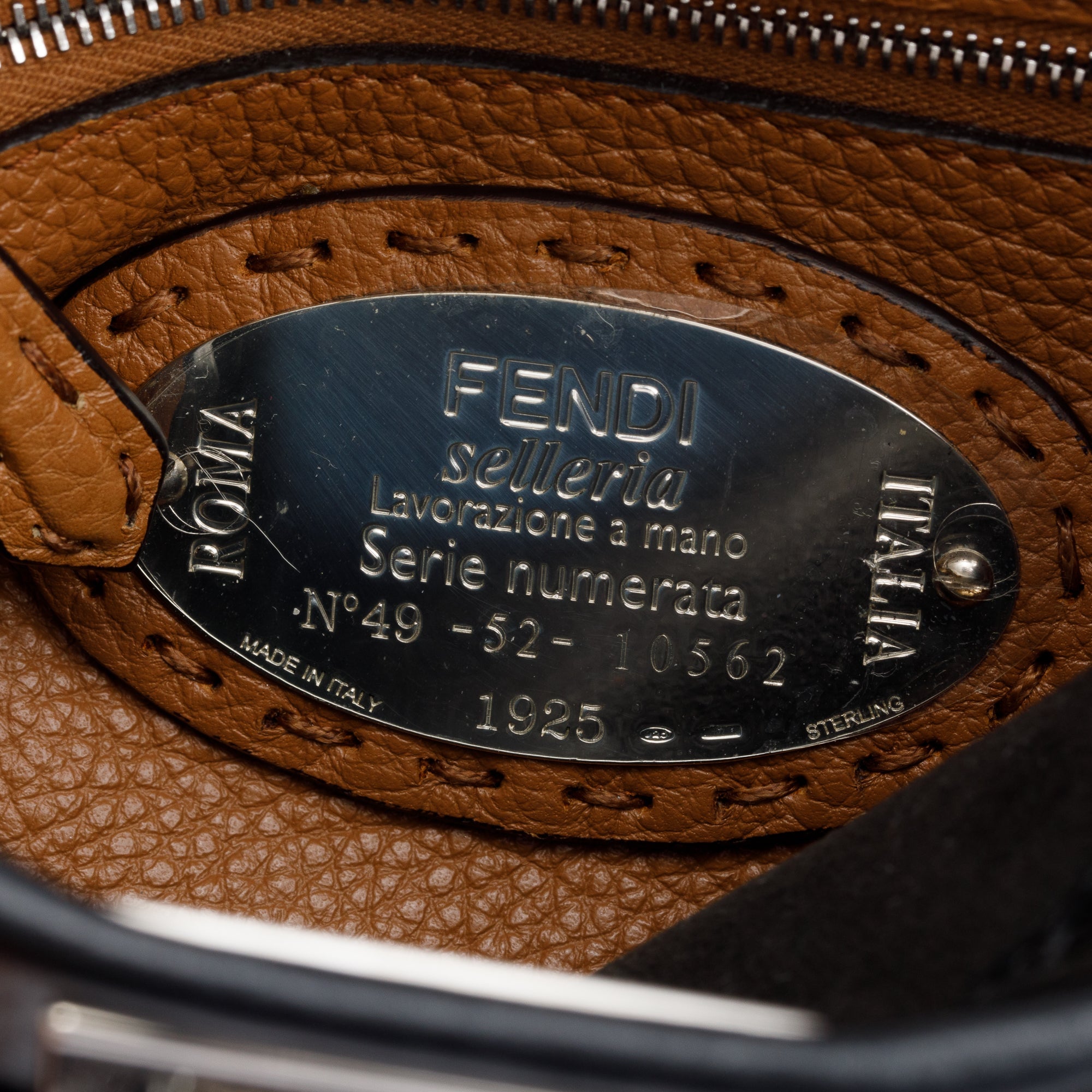 Fendi Black Calfskin Leather Mini Peekaboo ISeeU Bag w/ Strap