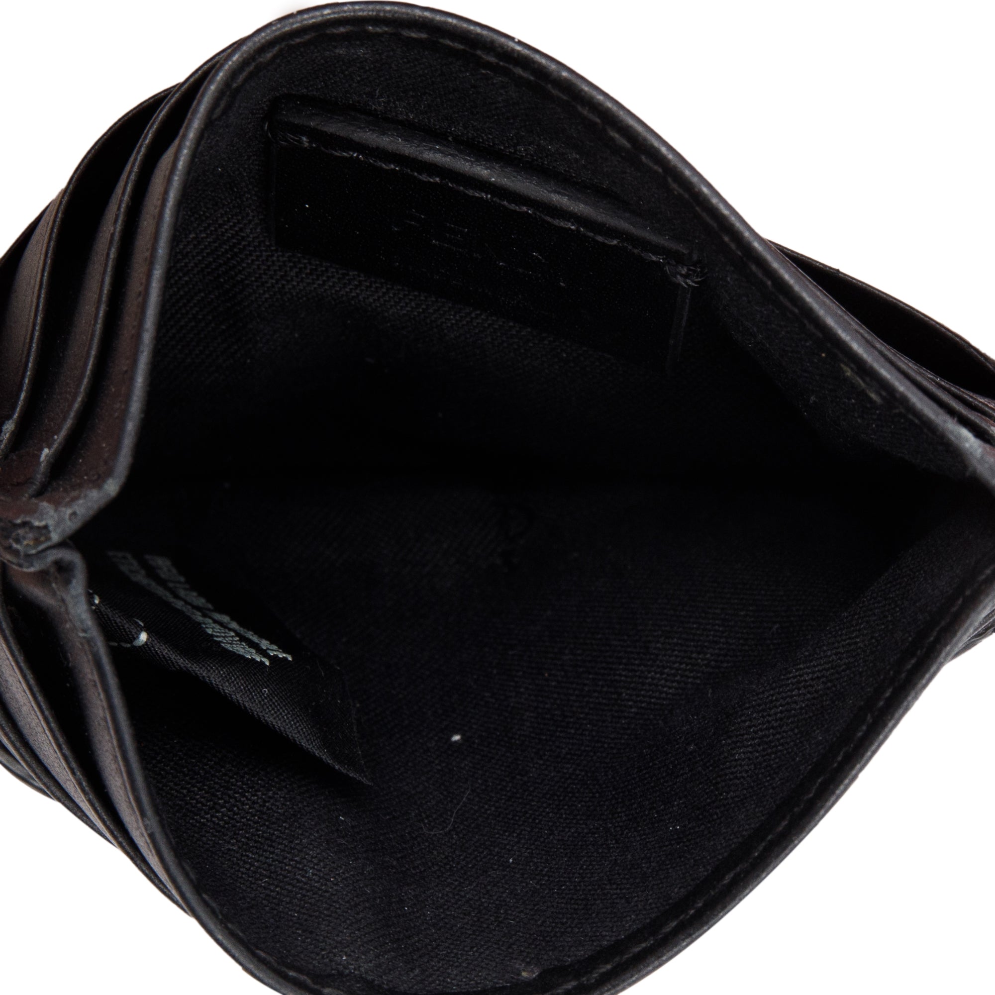 Fendi Black Calfskin Leather Monster Motif Card Case