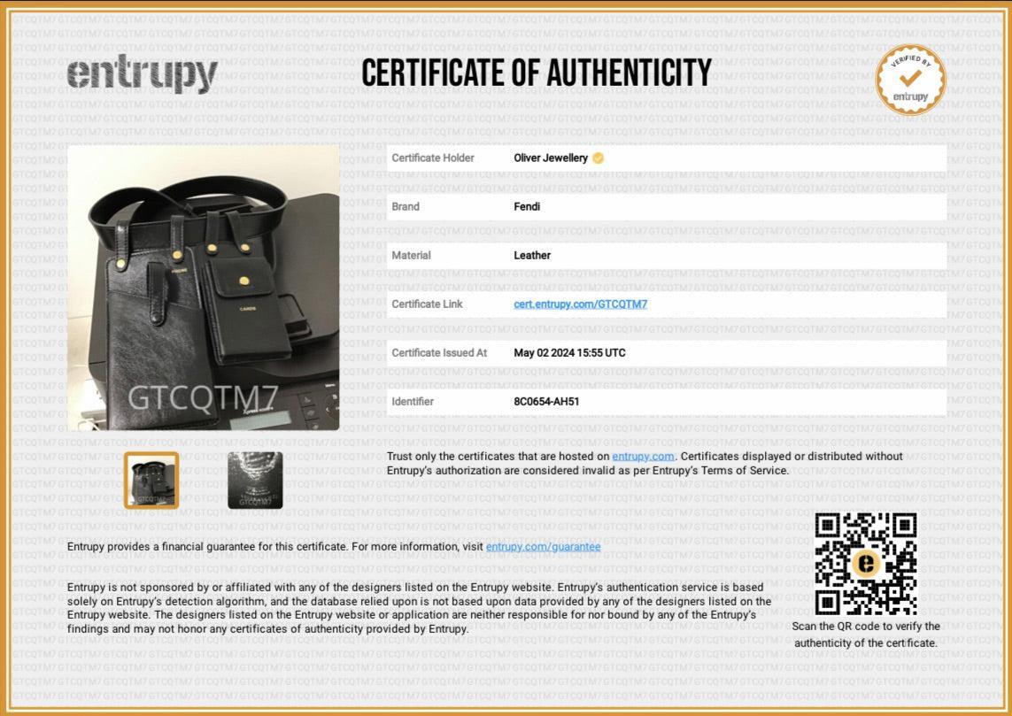 Fendi Black Calfskin Leather Utility Tool Belt Pouch