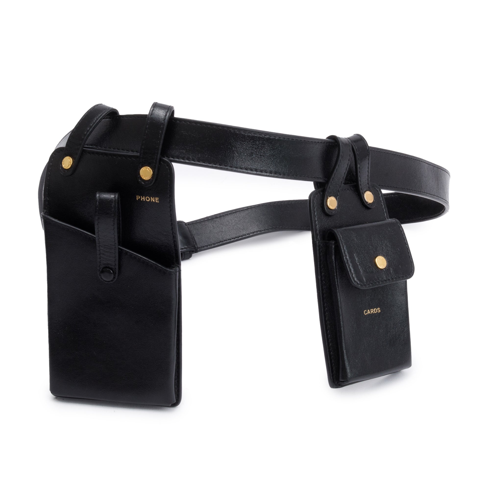 Fendi Black Calfskin Leather Utility Tool Belt Pouch