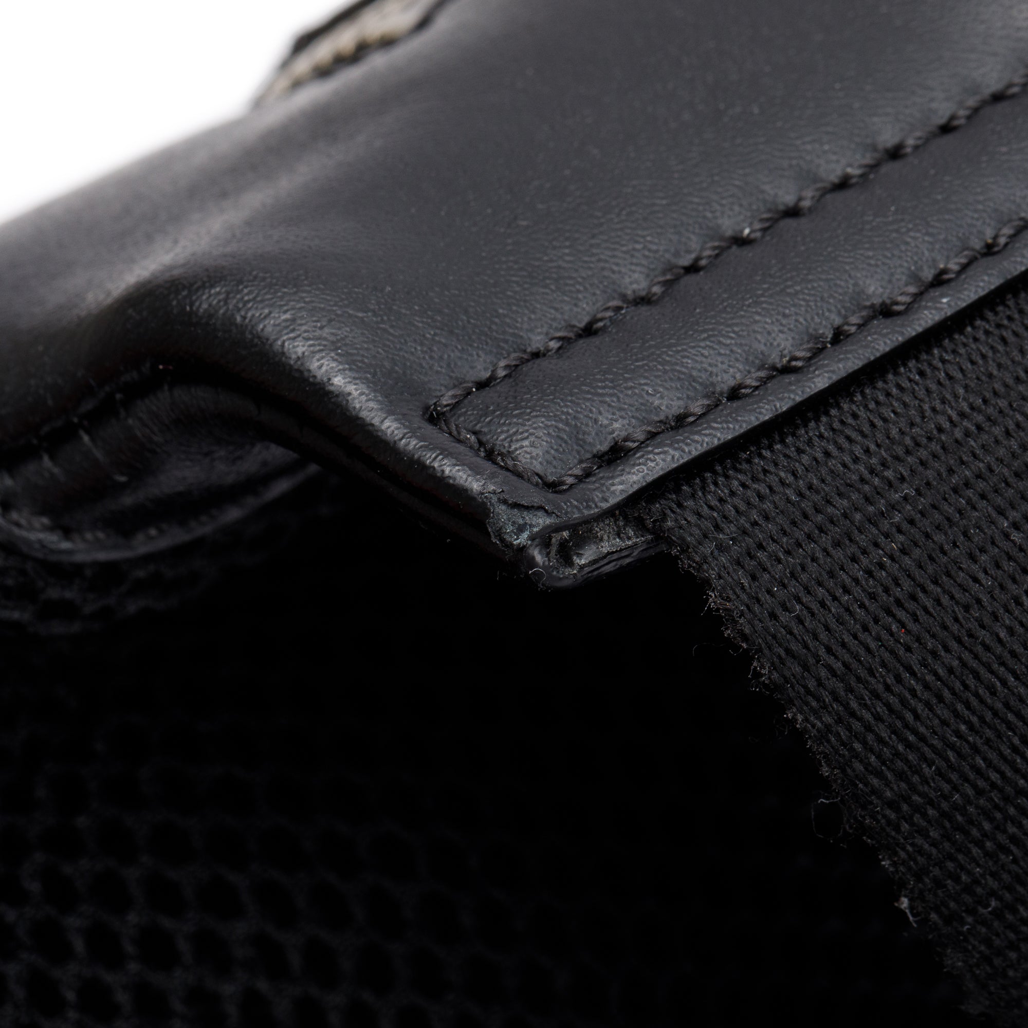 Fendi Black FF Zucca Canvas Calfskin Leather 1974 Diagonal Belt Bag