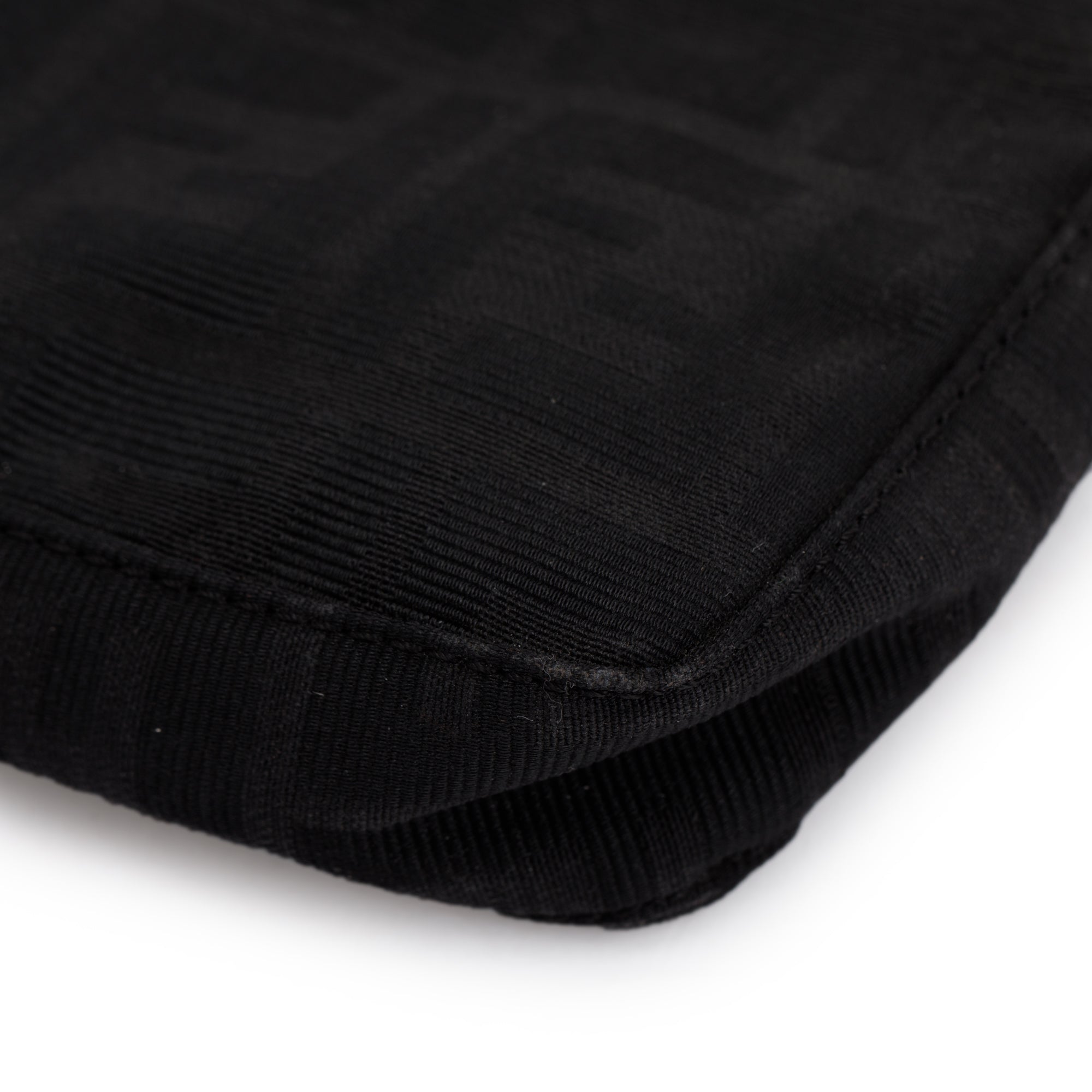 Fendi Black FF Zucca Canvas Pochette
