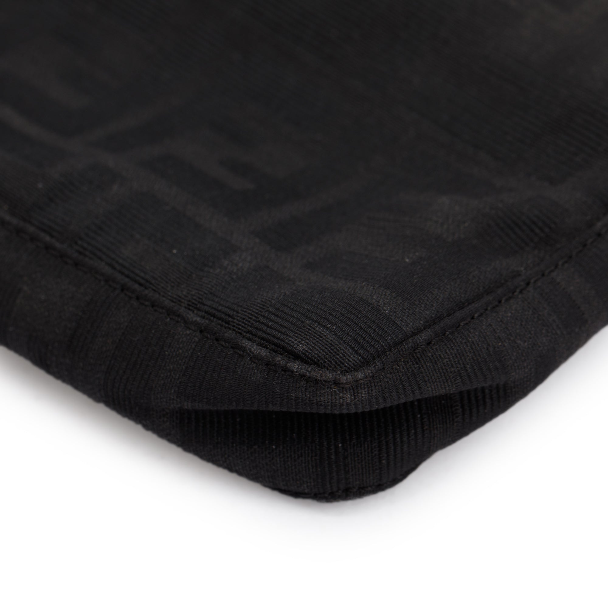 Fendi Black FF Zucca Canvas Pochette