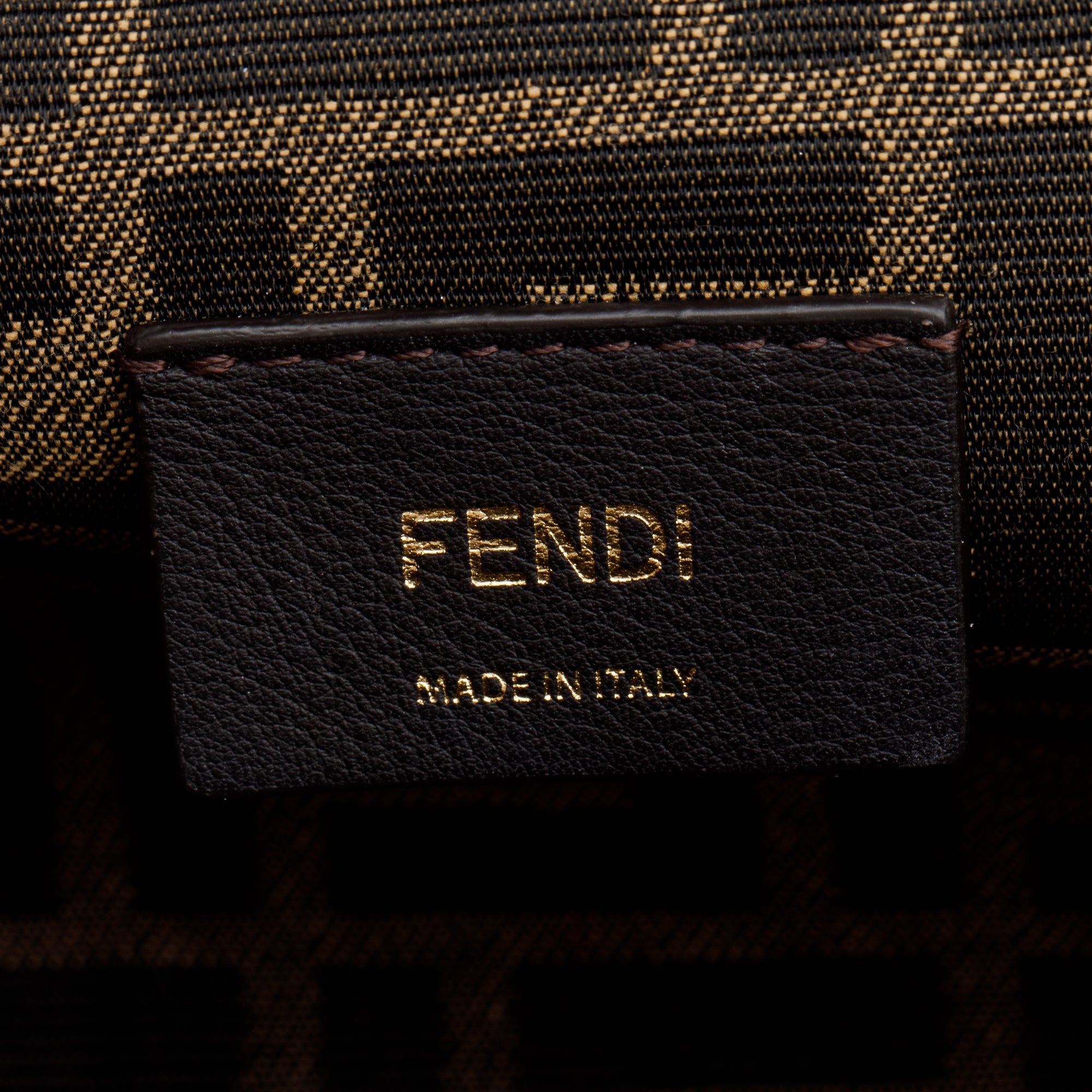 Fendi Black Nappa Leather Small Fendi First Bag w/ Strap