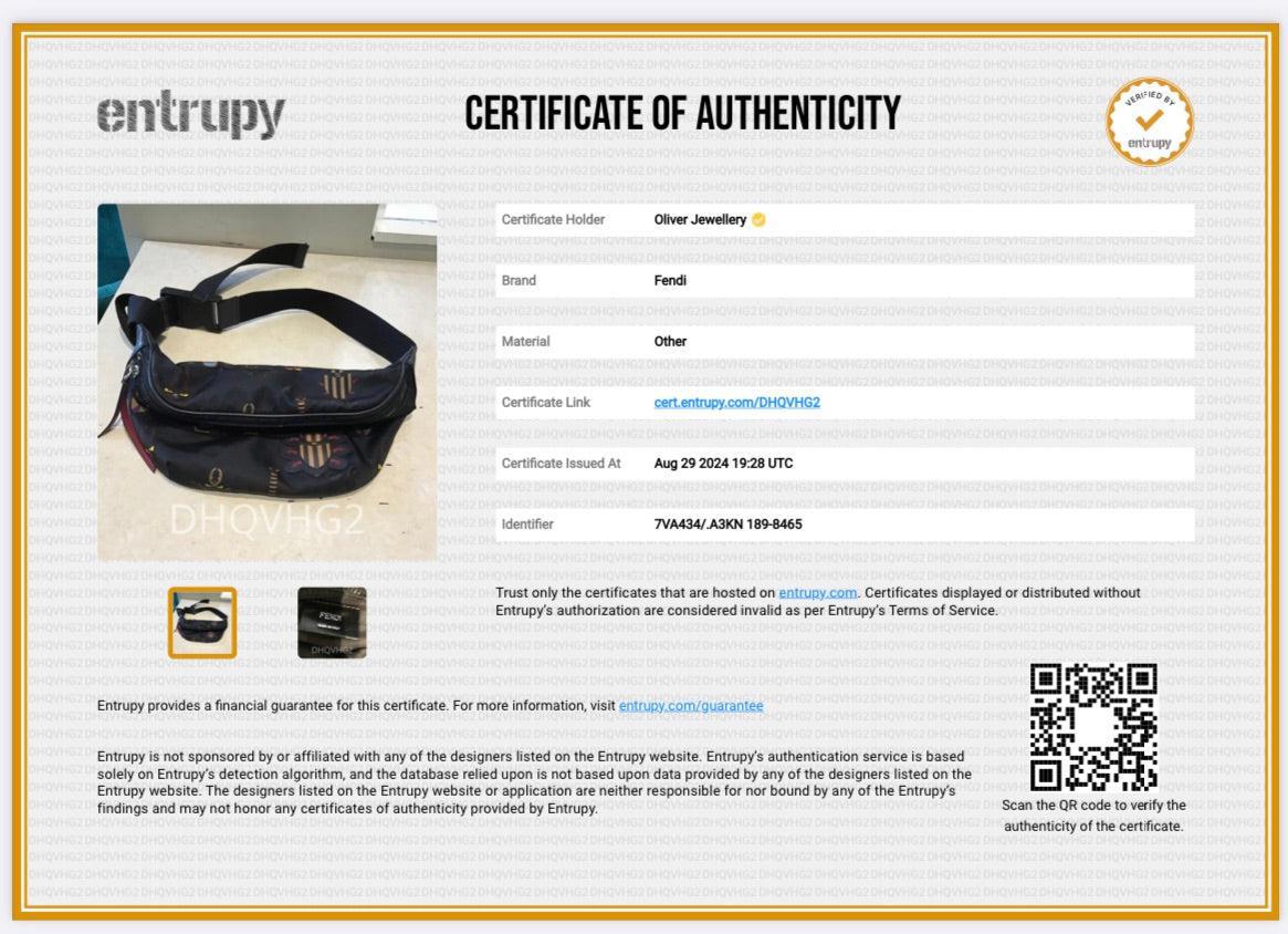 Fendi Black Nylon Bugs Motif Belt Bag