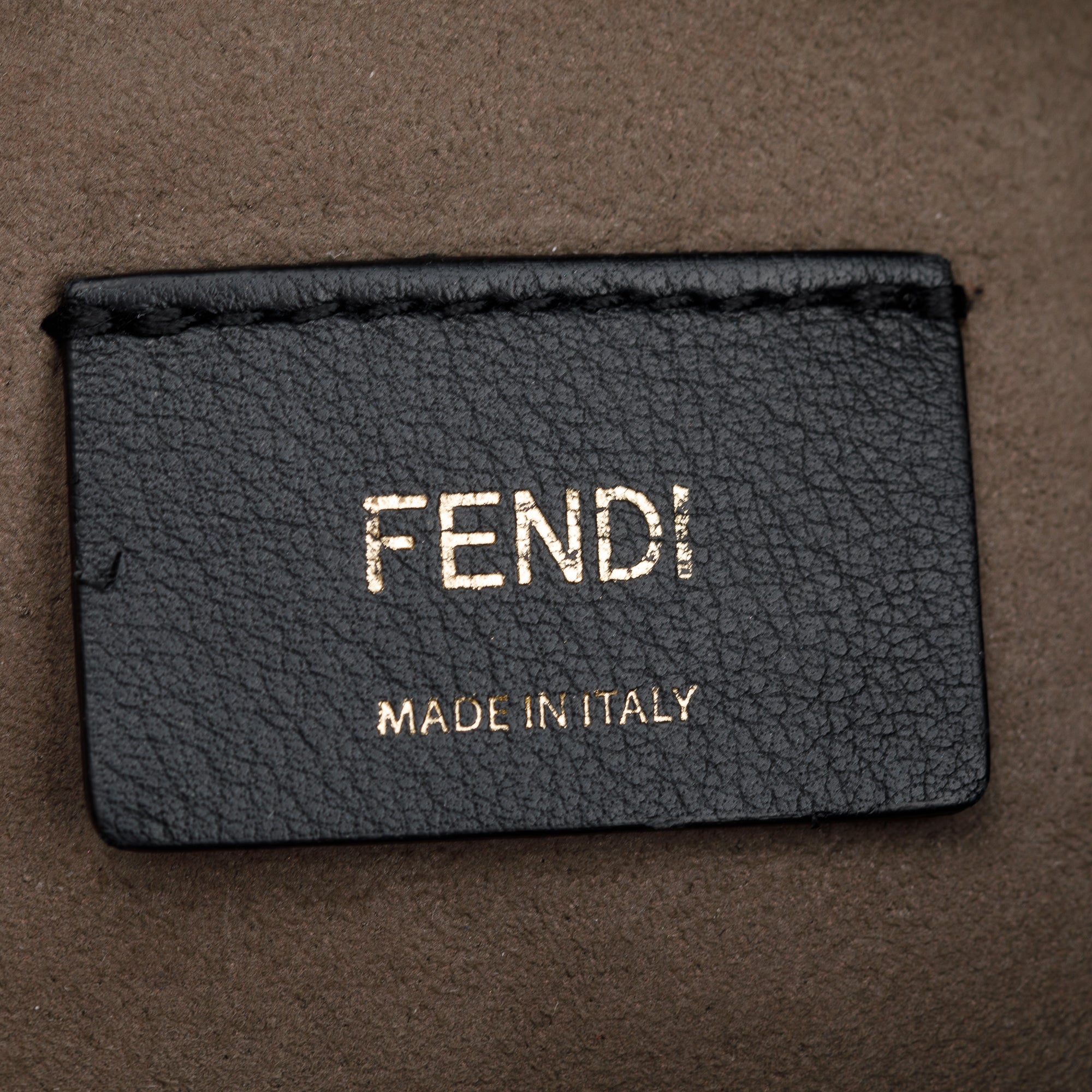 Fendi Black Vitello Century Leather F is Fendi Camera Bag