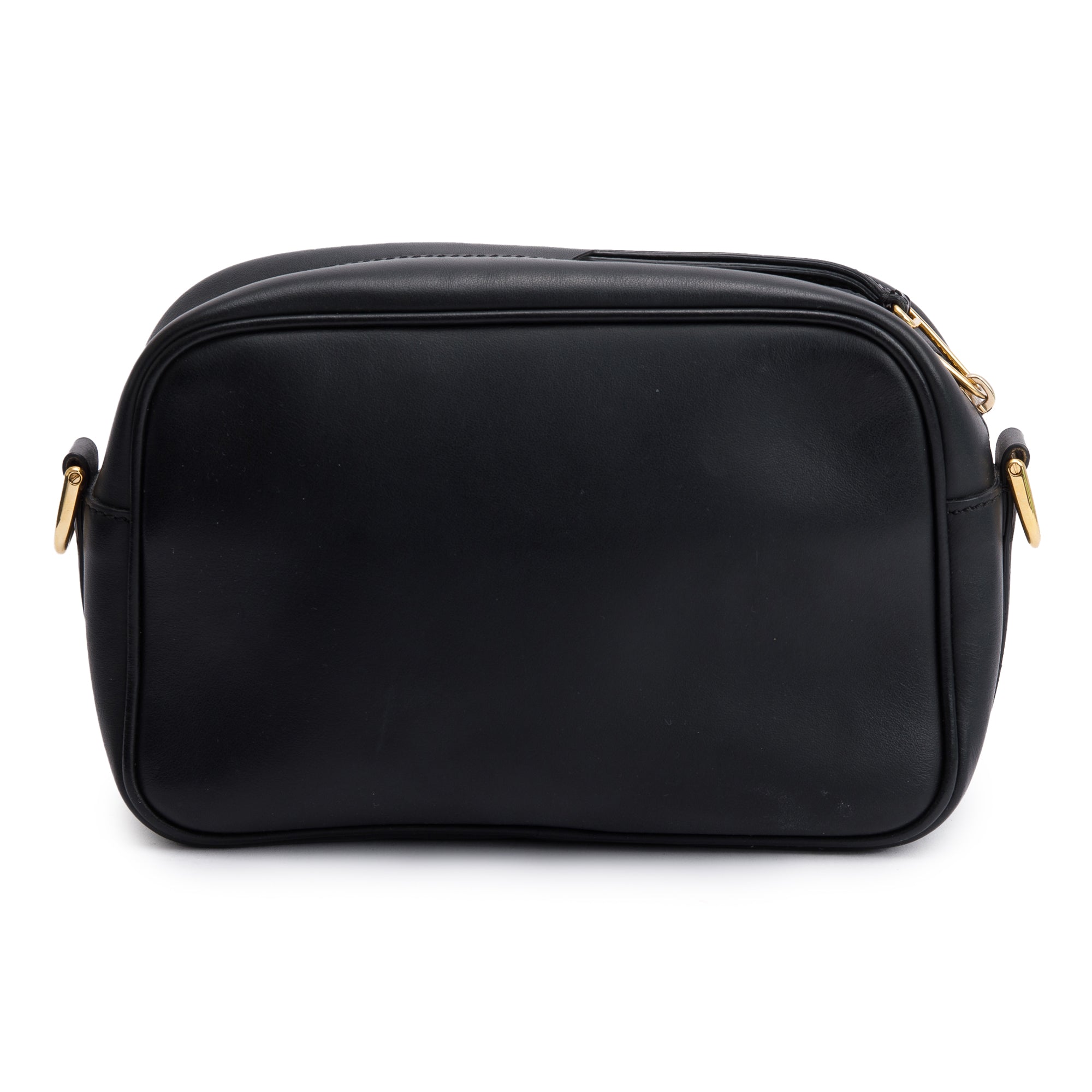 Fendi Black Vitello Century Leather F is Fendi Camera Bag