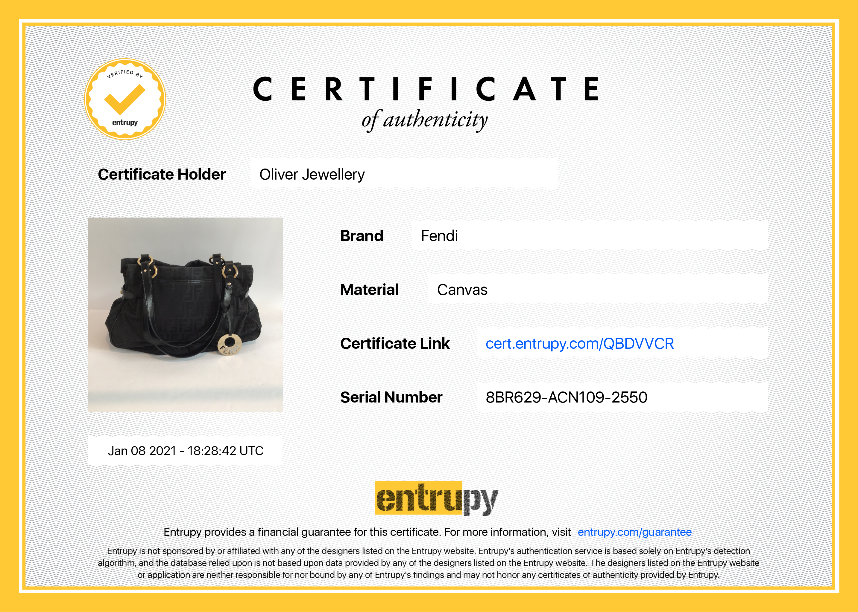 Fendi Black Zucca Large Chef Shoulder Bag