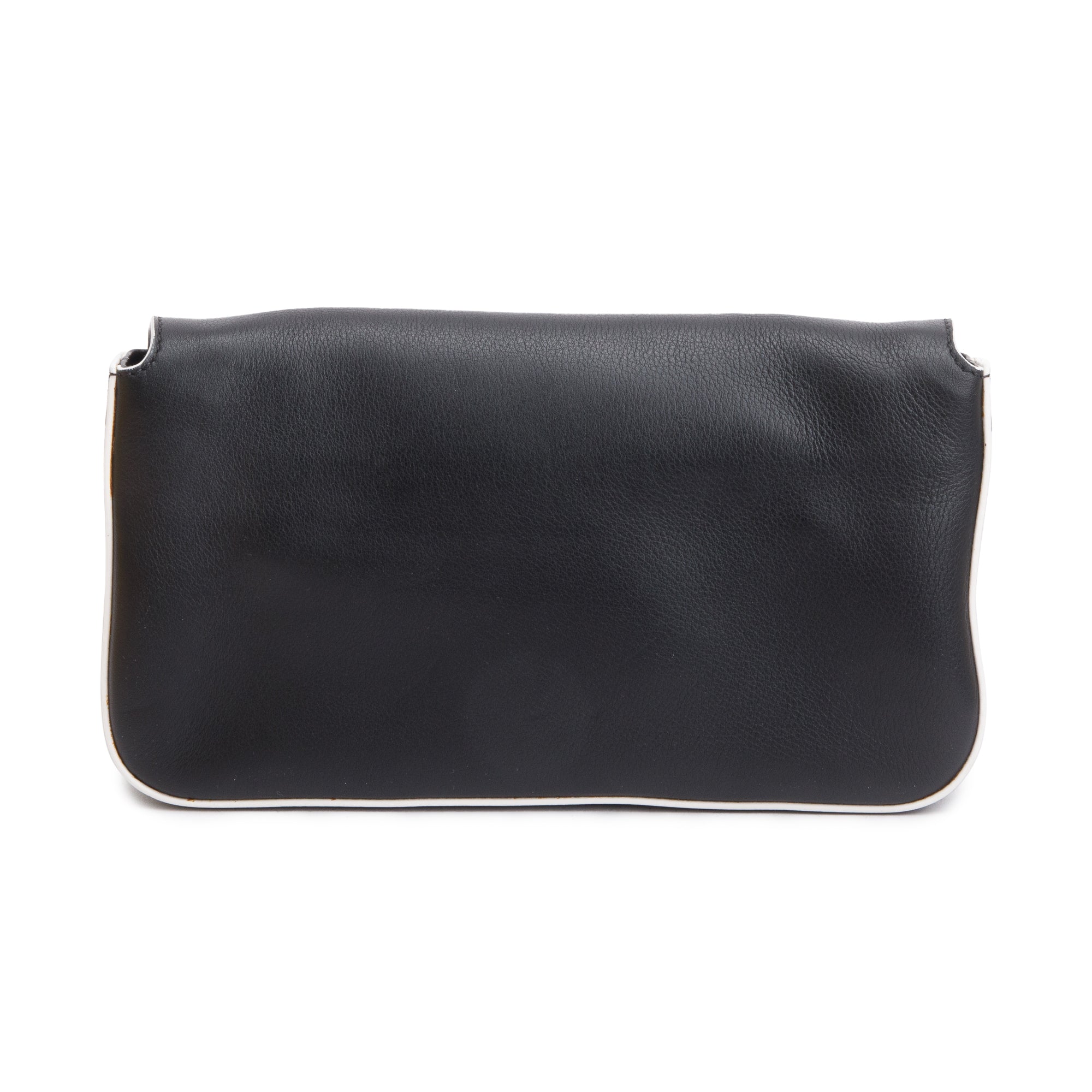 Fendi Black/Yellow Calf Leather Monster Eye Convertible Baguette Bag w/ Strap & Box