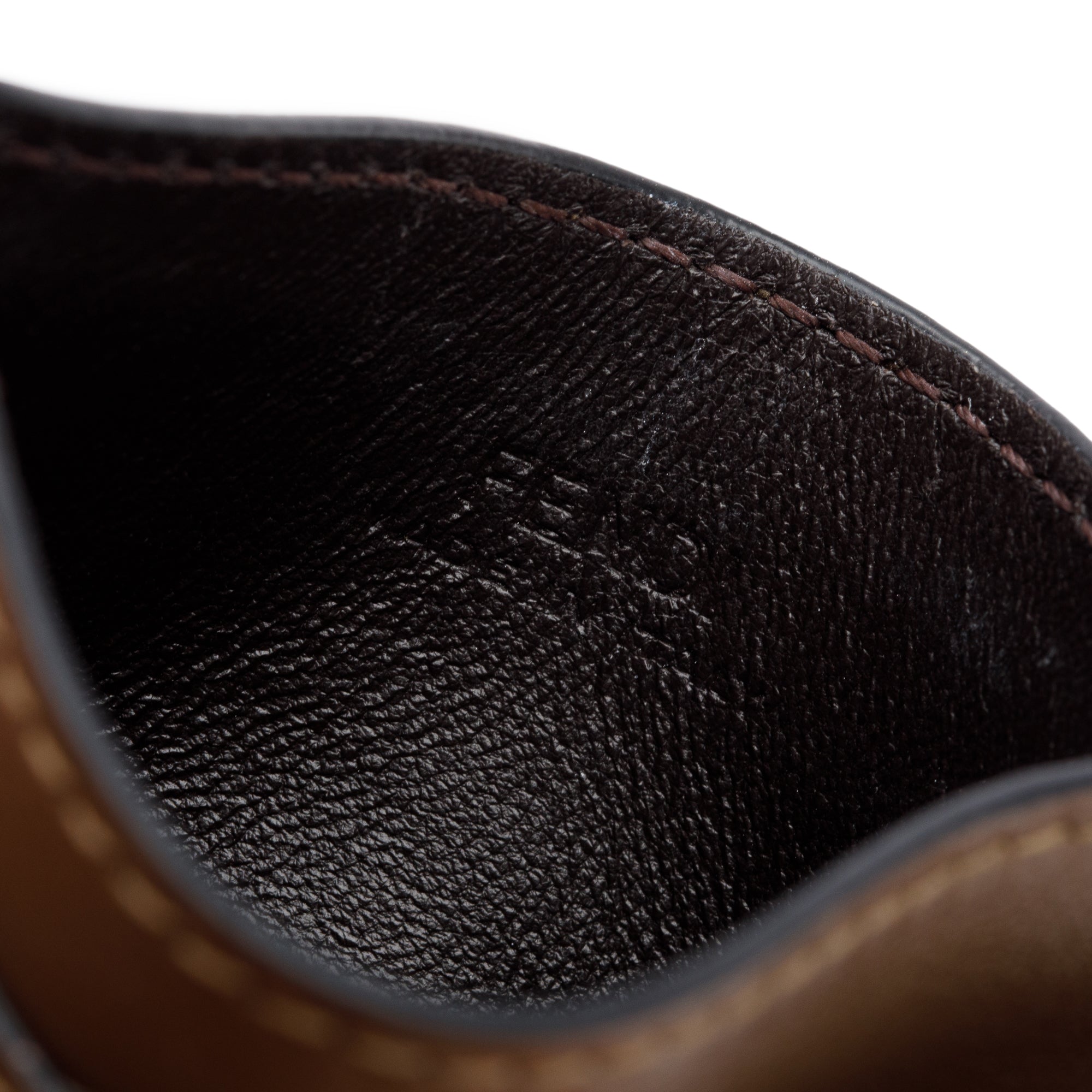 Fendi Brown & Black Vitello Soft FF Embossed Leather Card Holder w/ Box & Receipt