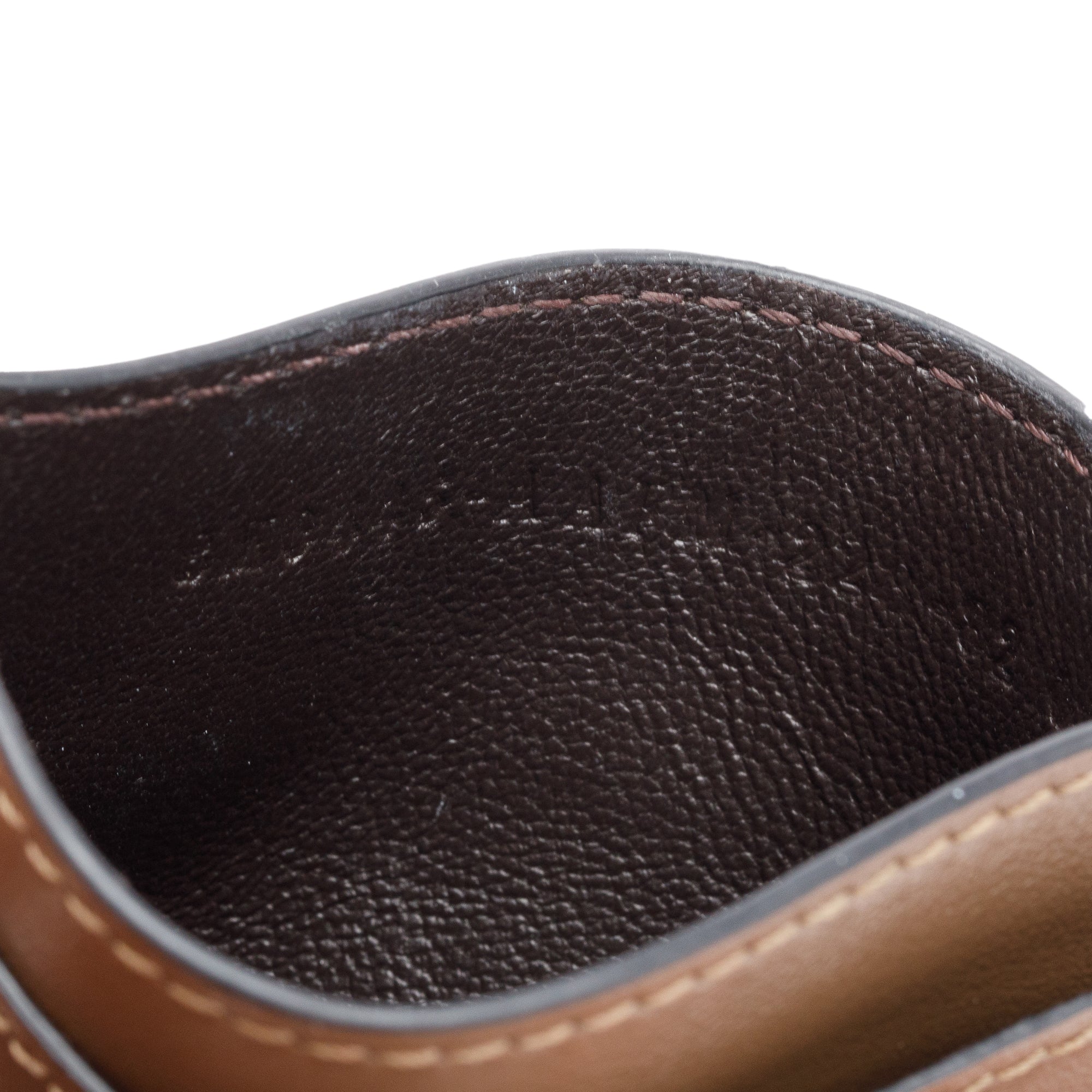 Fendi Brown & Black Vitello Soft FF Embossed Leather Card Holder w/ Box & Receipt