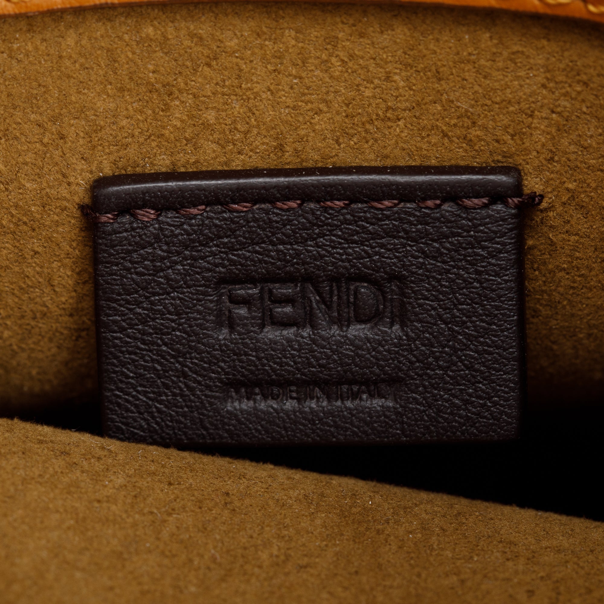 Fendi Brown FF Embossed Leather Mini Sunshine Shopper Tote