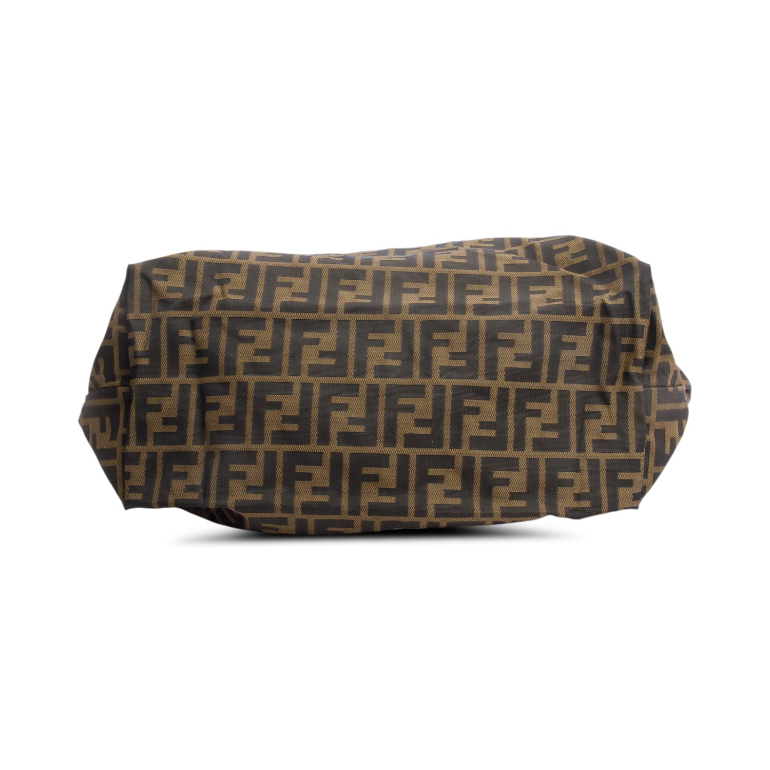 Fendi Brown FF Zucca Canvas Medium Roll Tote w/ Pouch