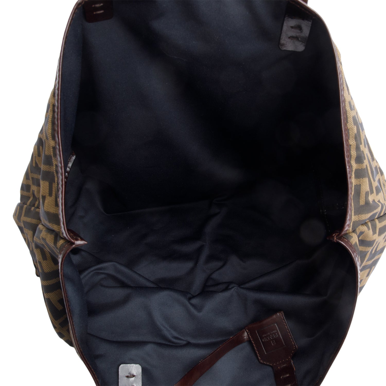 Fendi Brown FF Zucca Canvas Medium Roll Tote w/ Pouch