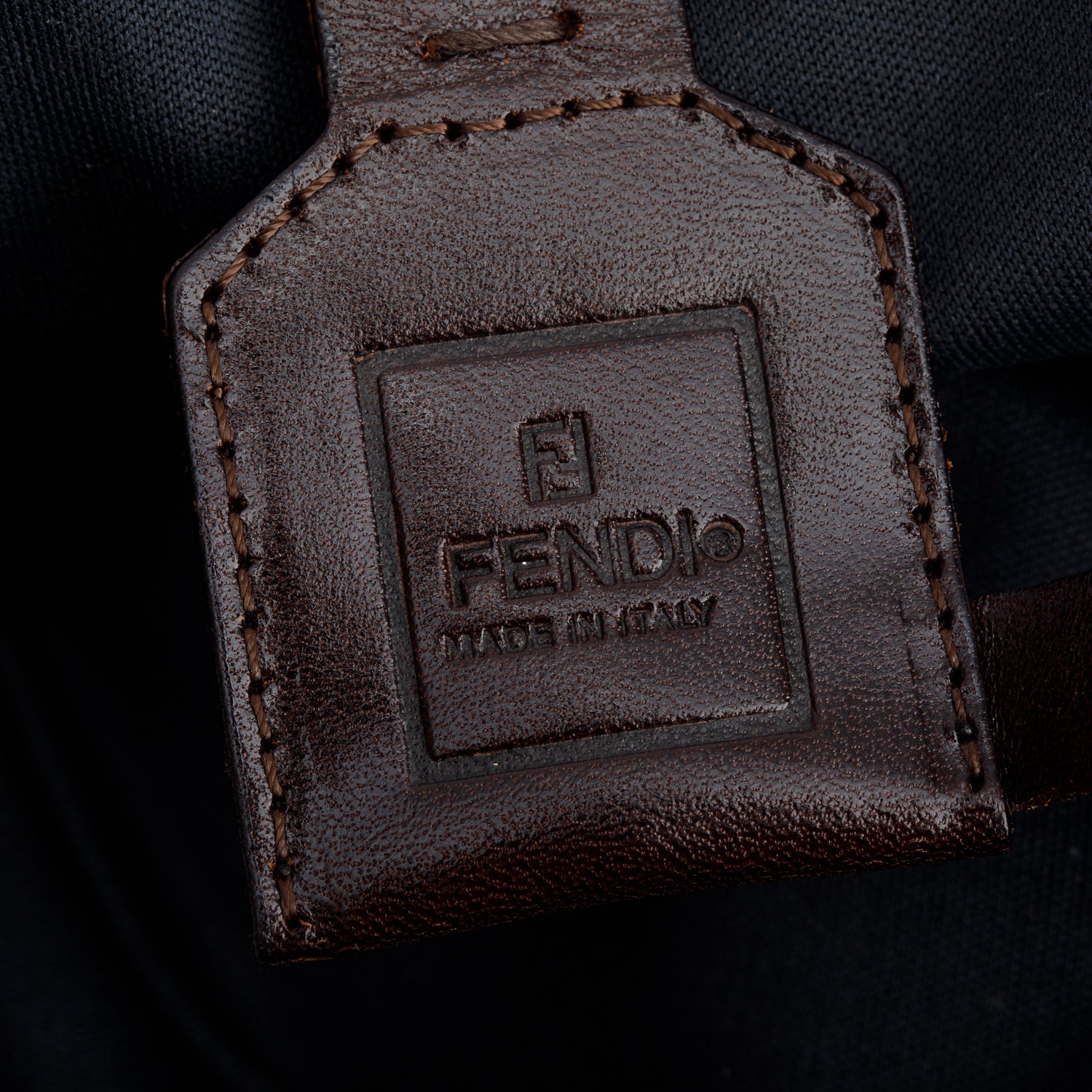 Fendi Brown FF Zucca Canvas Medium Roll Tote w/ Pouch