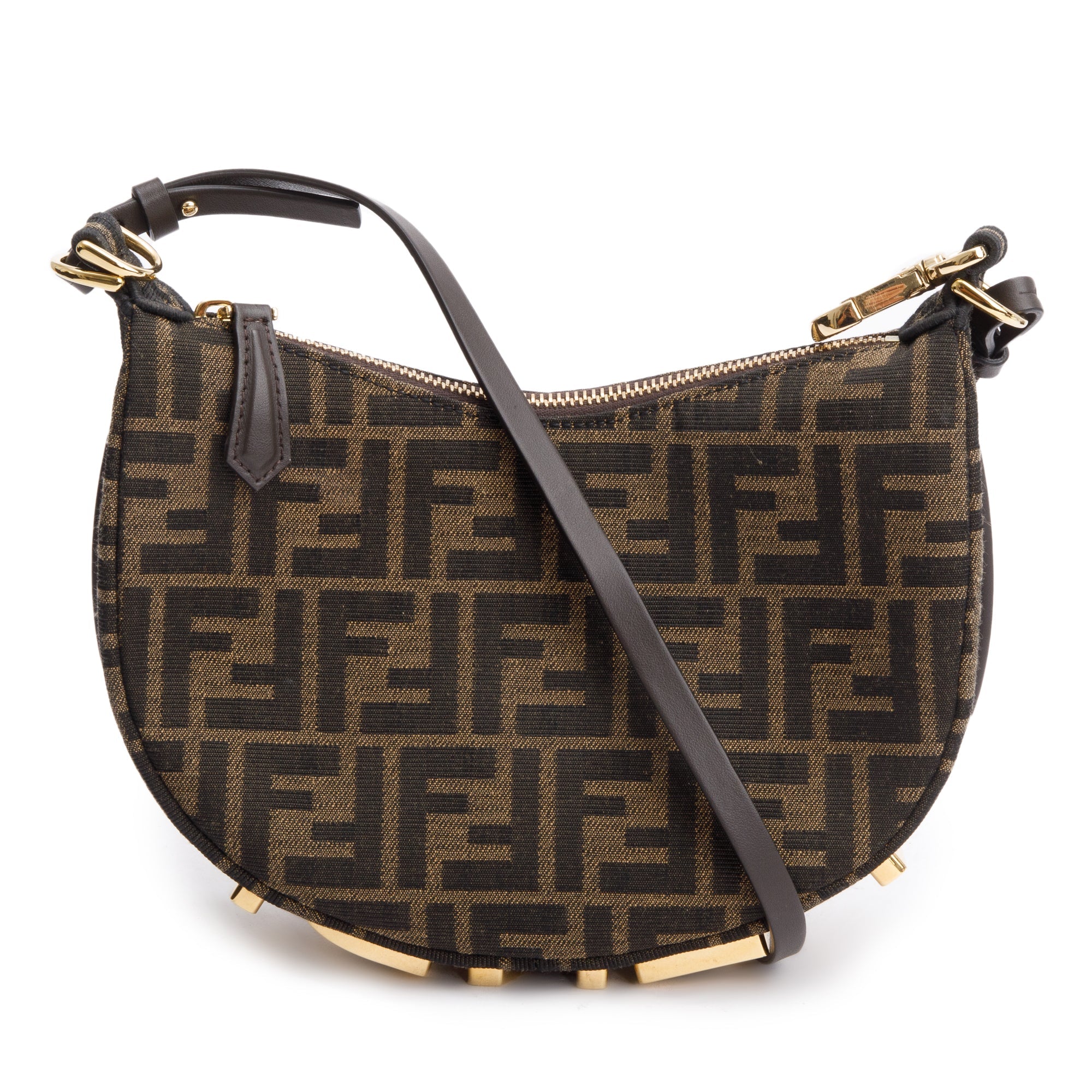 Fendi Brown FF Zucca Jacquard Mini Fendigraphy Bag