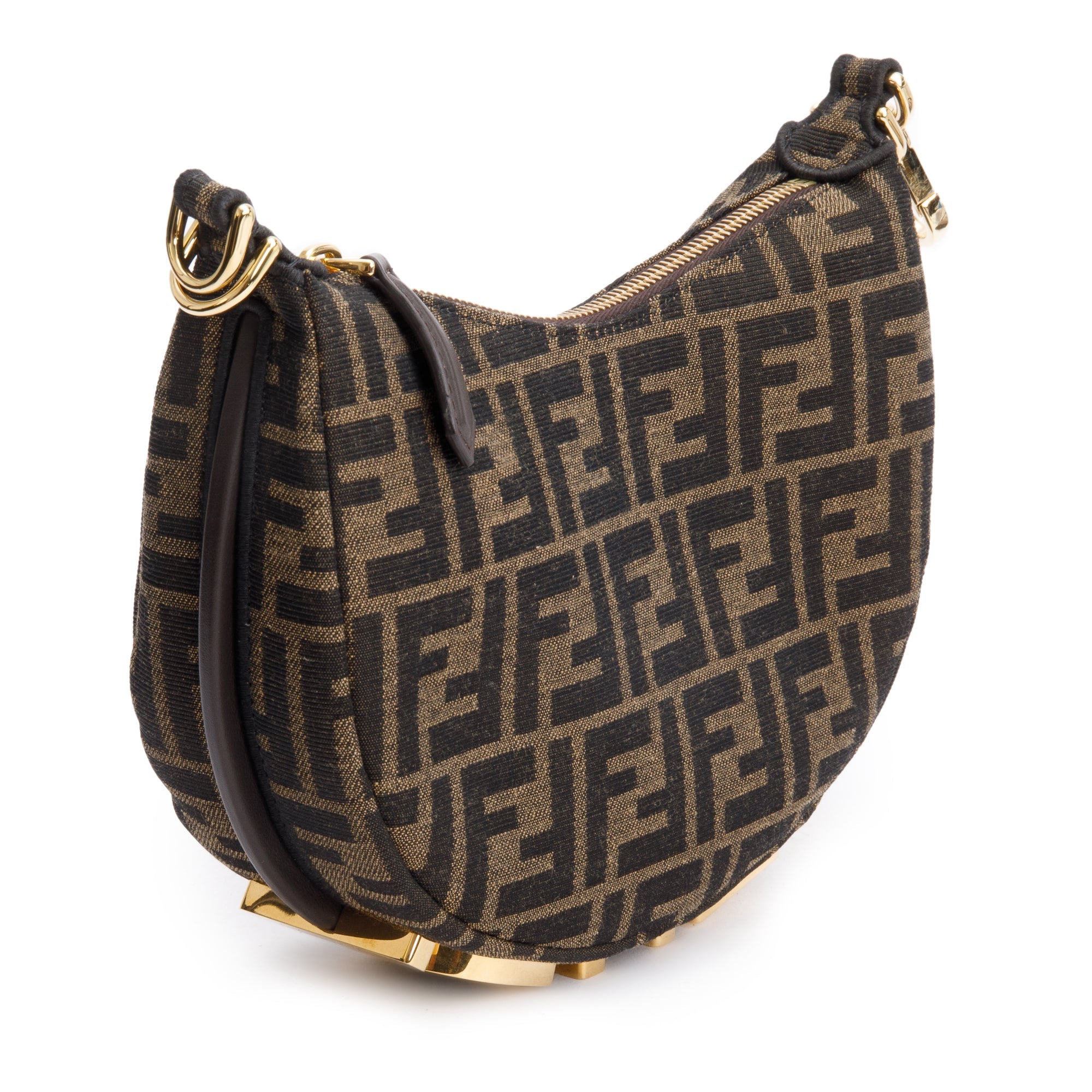 Fendi Brown FF Zucca Jacquard Mini Fendigraphy Bag