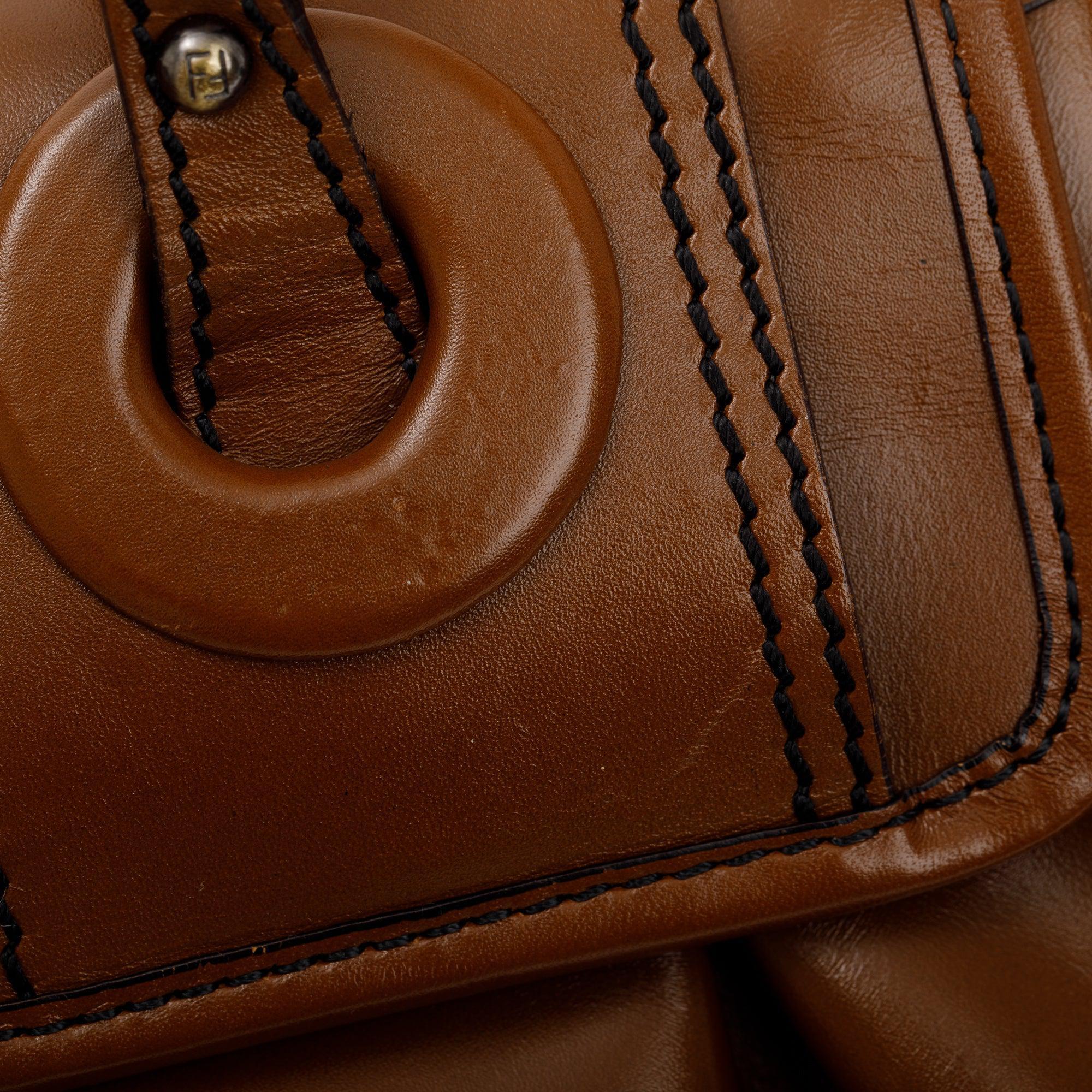 Fendi Brown Leather B Bag