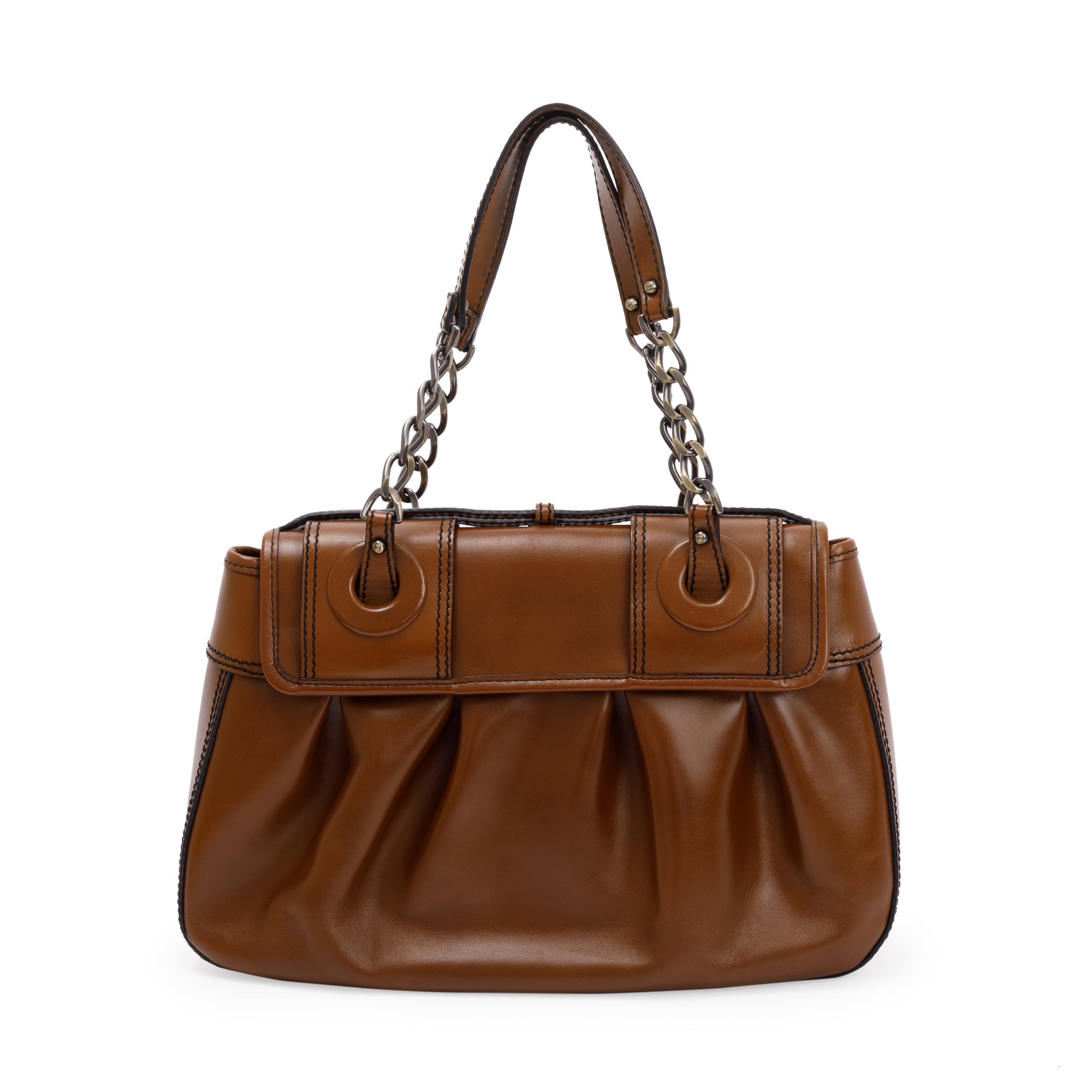 Fendi Brown Leather B Bag