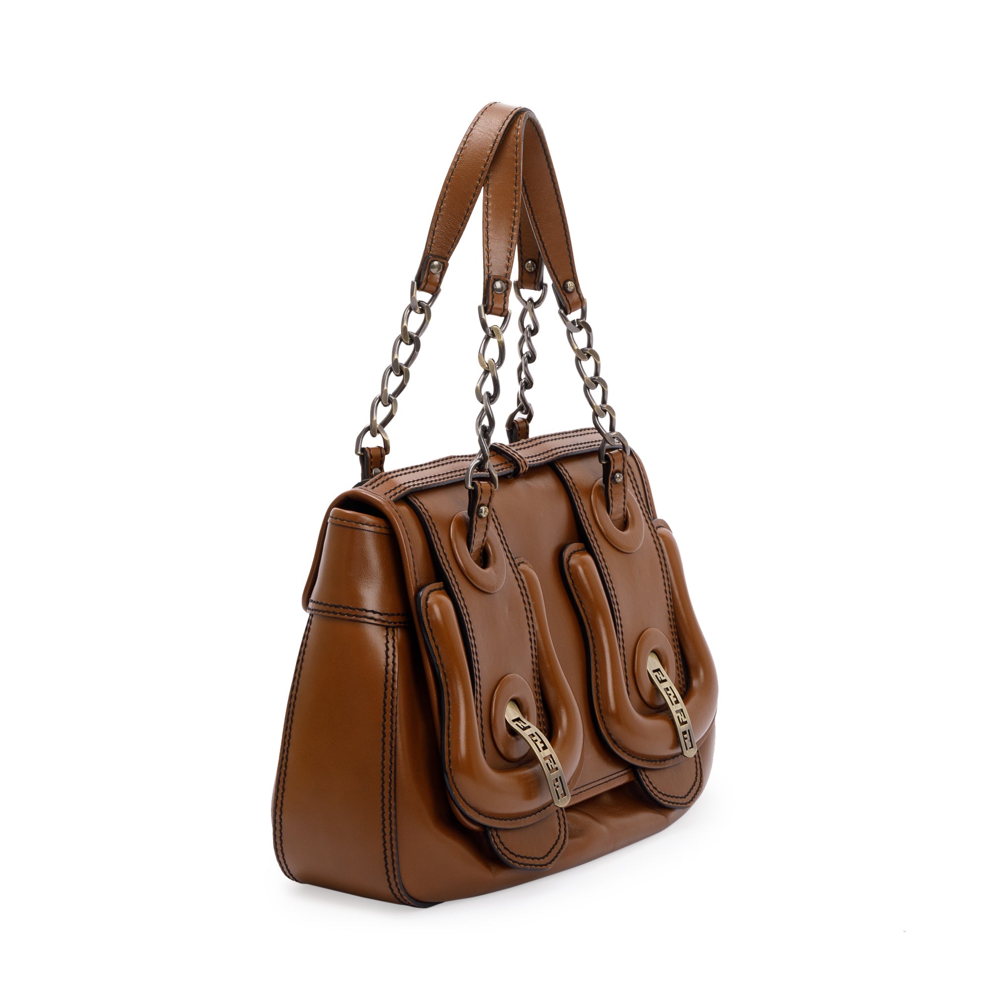 Fendi Brown Leather B Bag