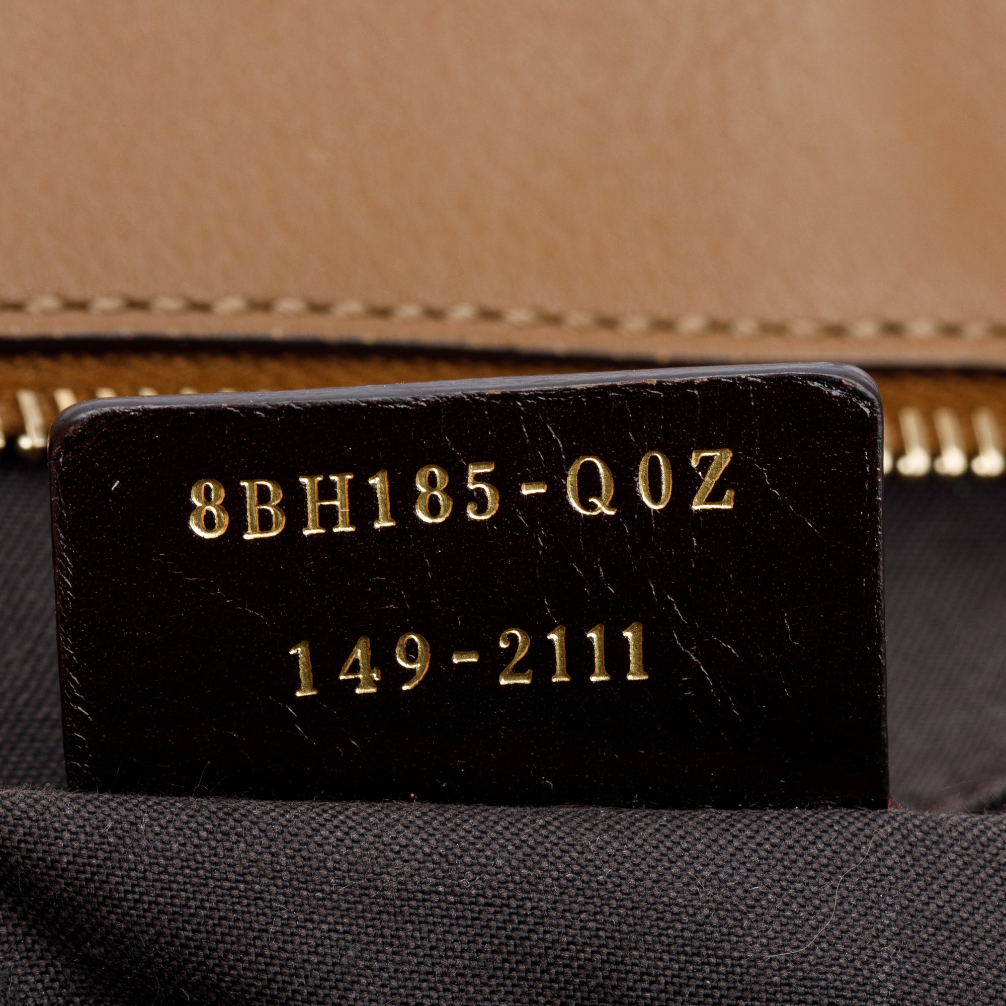 Fendi Brown Pequin Canvas Medium Roll Tote