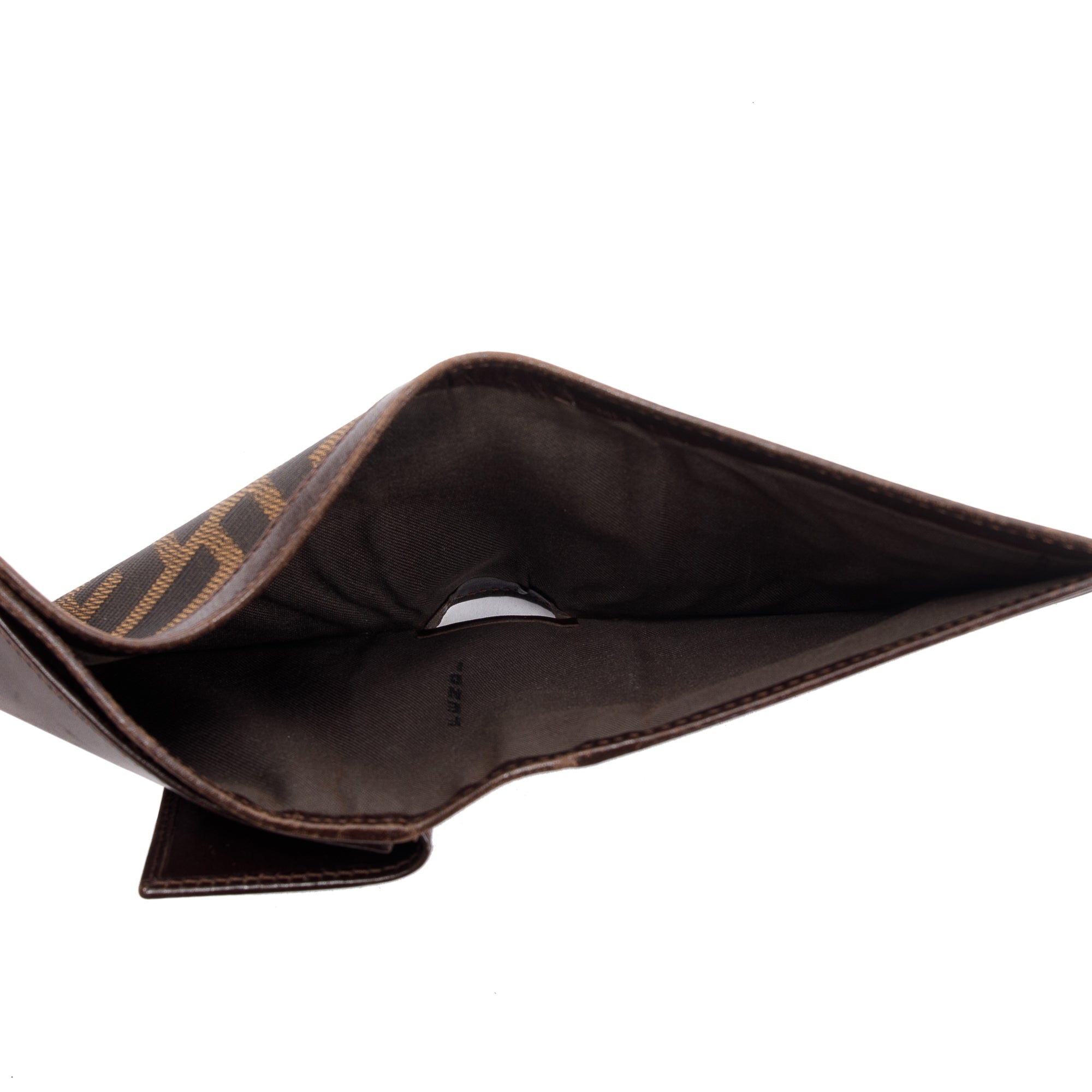 Fendi Brown Vintage Zucca Canvas FF Bifold Wallet