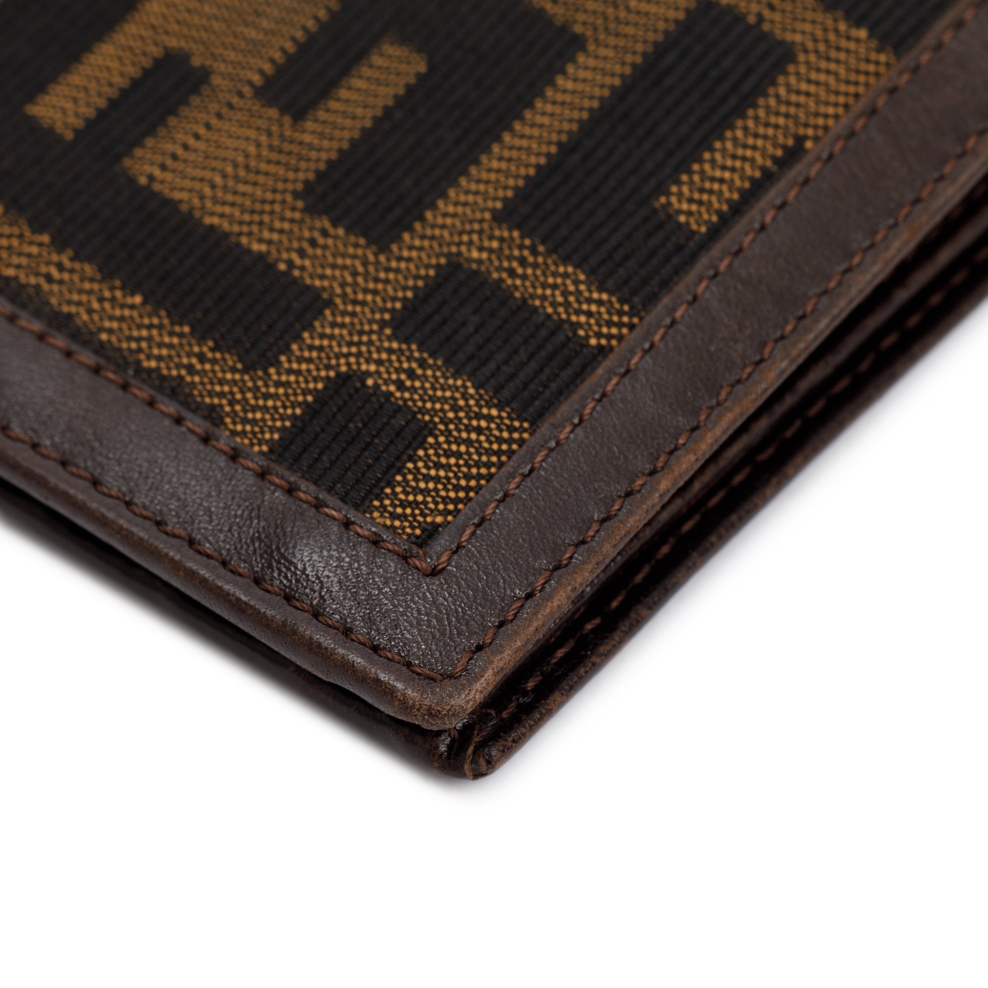 Fendi Brown Vintage Zucca Canvas FF Bifold Wallet
