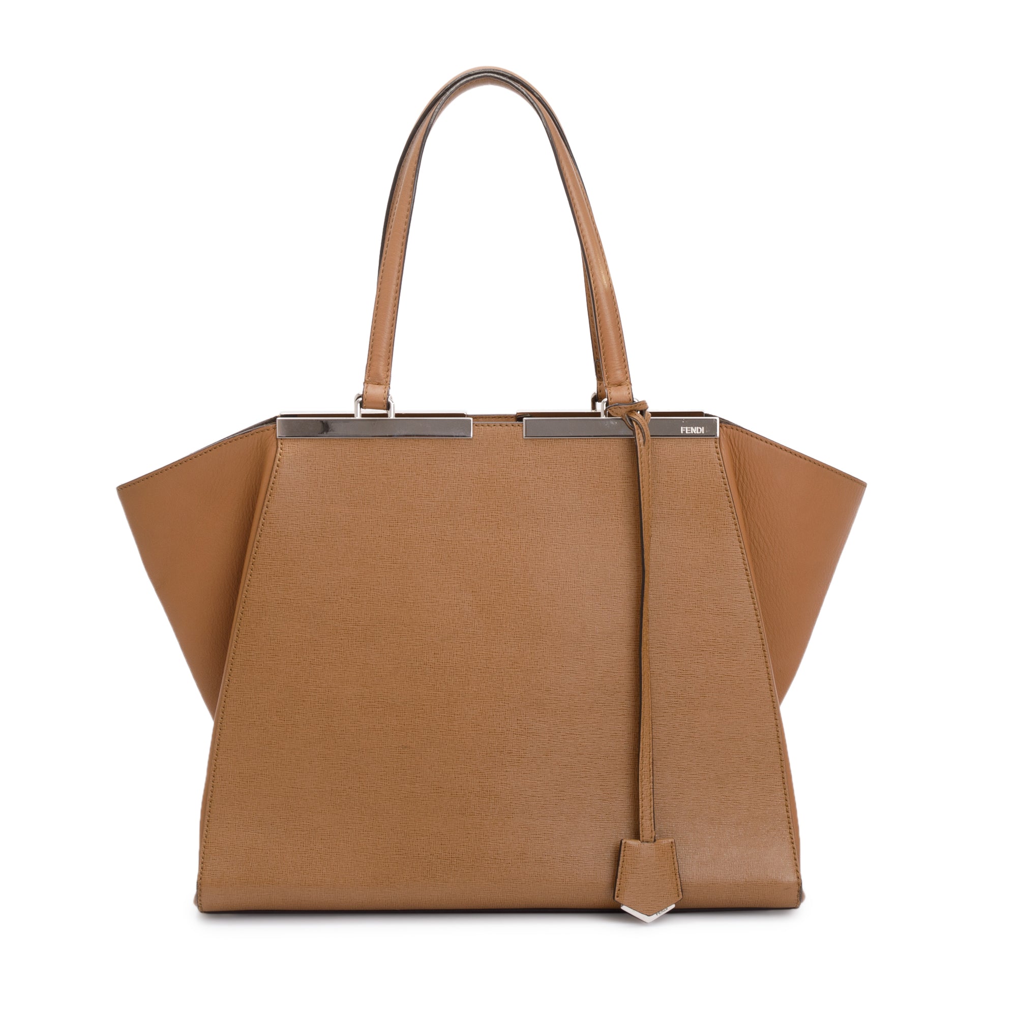 Fendi Brown Vitello Elite Leather Large 3Jours Tote