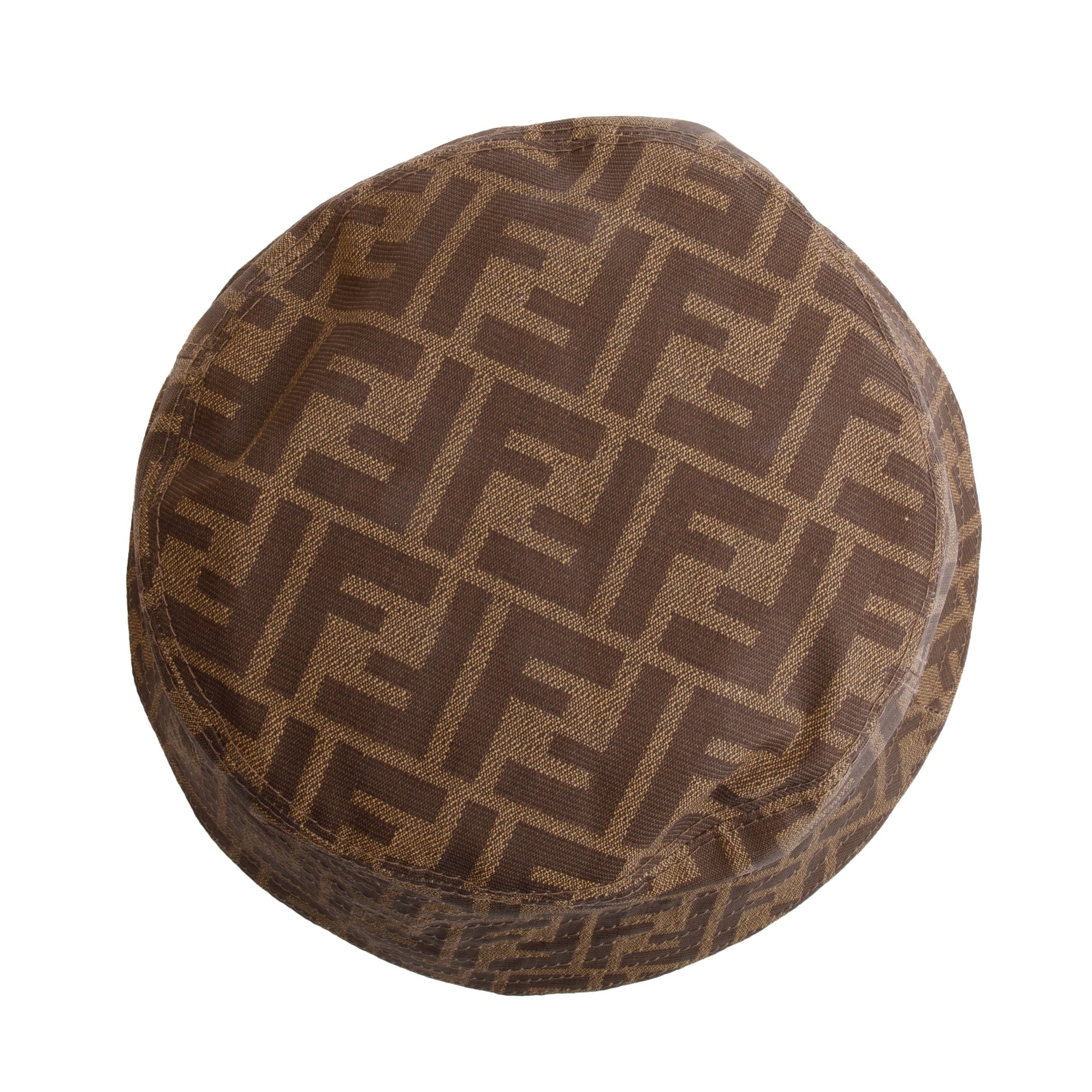 Fendi Brown Zucca FF Canvas Bucket Hat, Size S 58 w/ Box