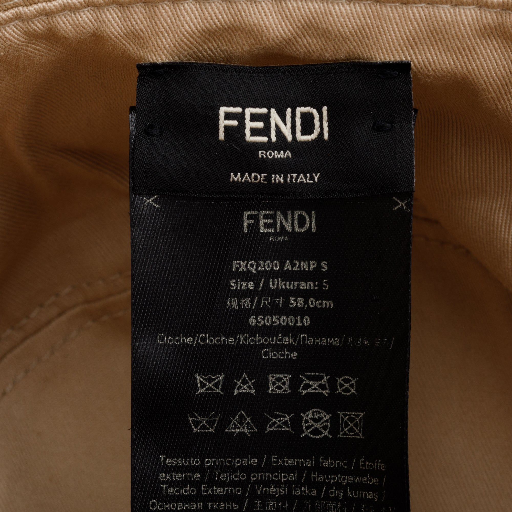 Fendi Brown Zucca FF Canvas Bucket Hat, Size S 58 w/ Box