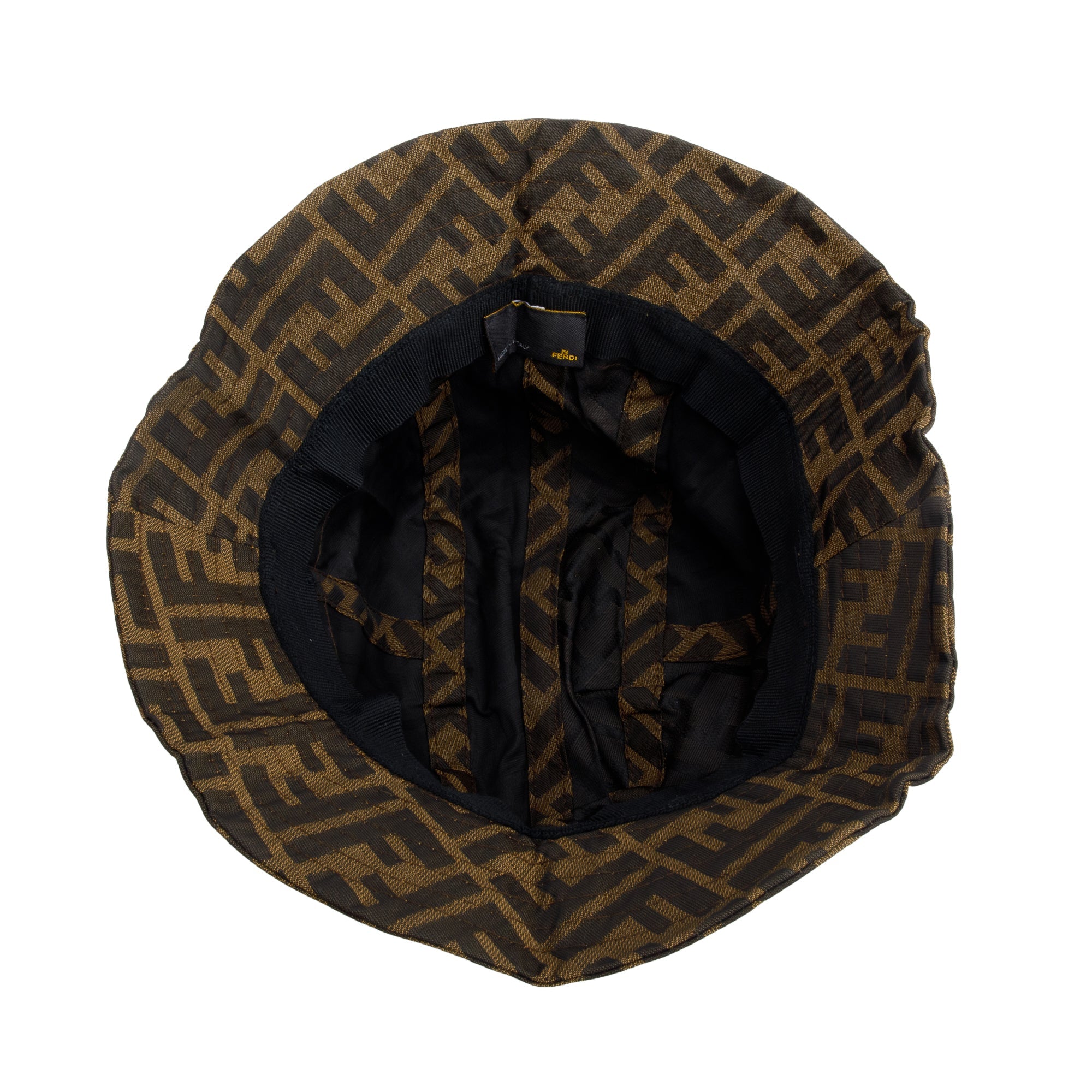 Fendi Brown Zucca FF Canvas Bucket Hat, Size S w/ Pouch