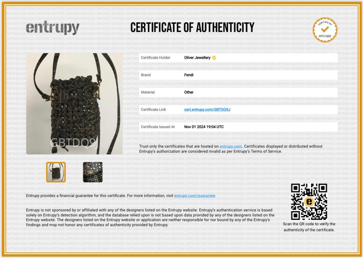 Fendi Brown Zucca Interlace Canvas Mini Mon Tresor Bucket Bag w/ Strap