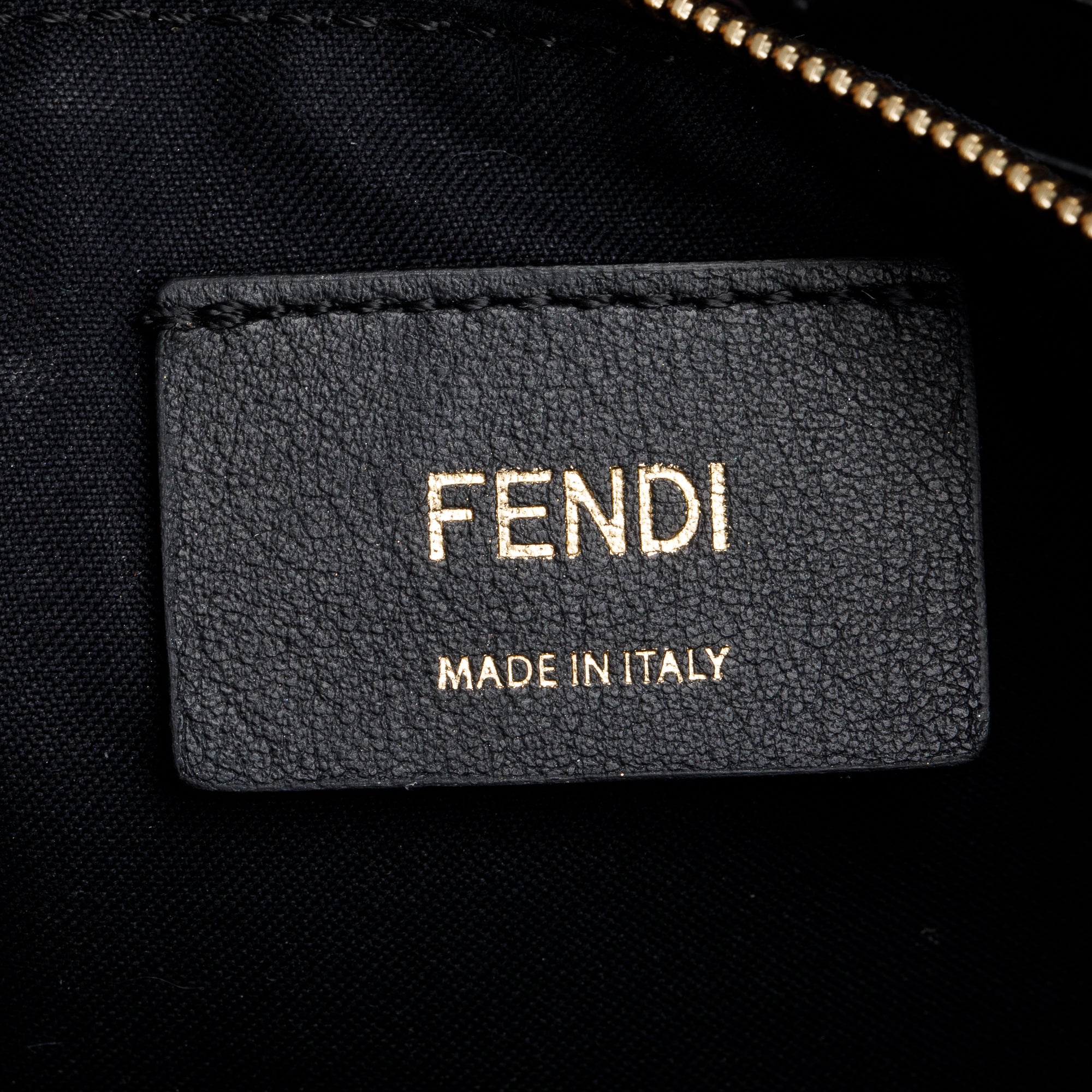 Fendi Brown/Black FF 1974 Embossed Leather F is Fendi Envelope Wallet on Chain