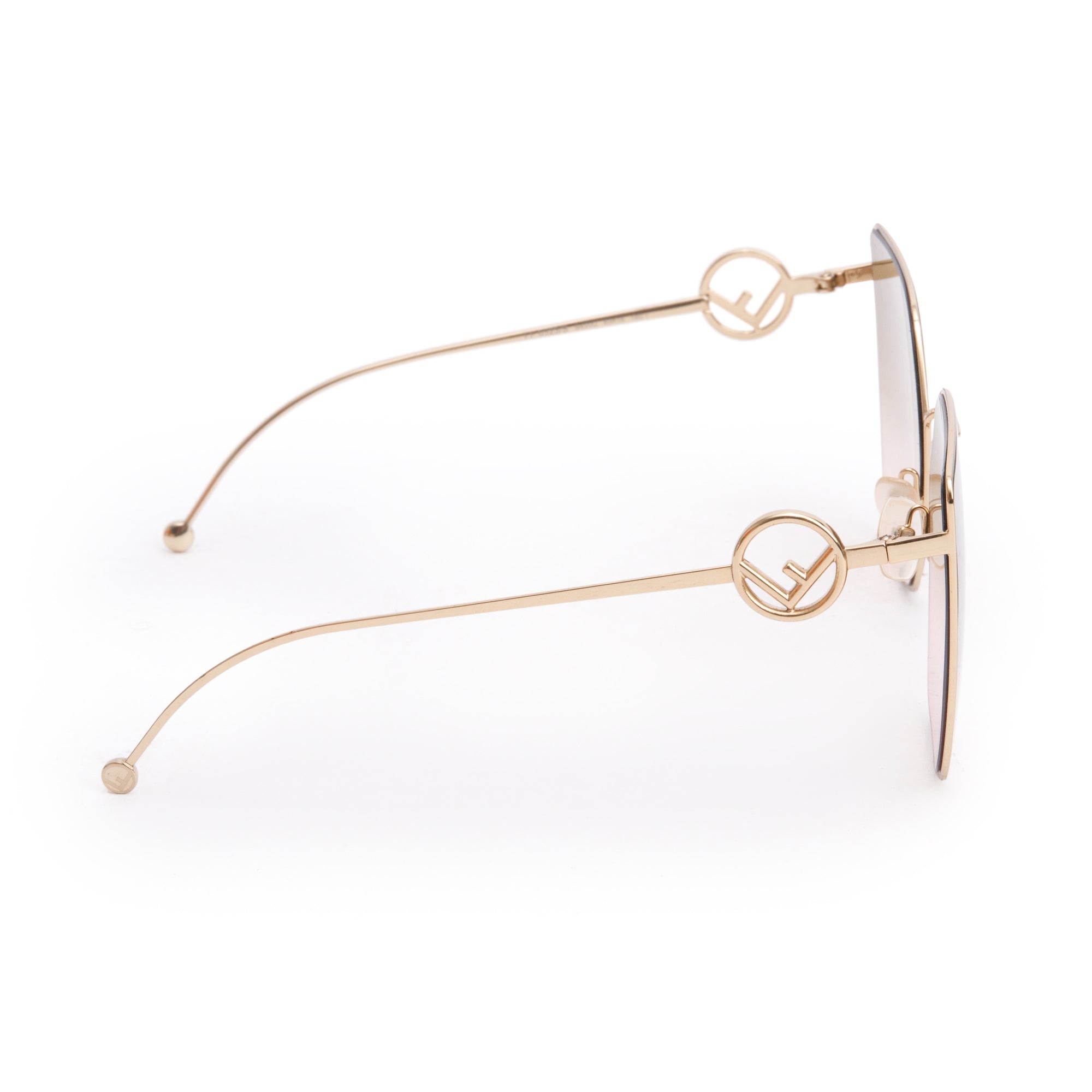 Fendi FE0323/S Gold-Tone Metal F is Fendi Sunglasses w/ Case