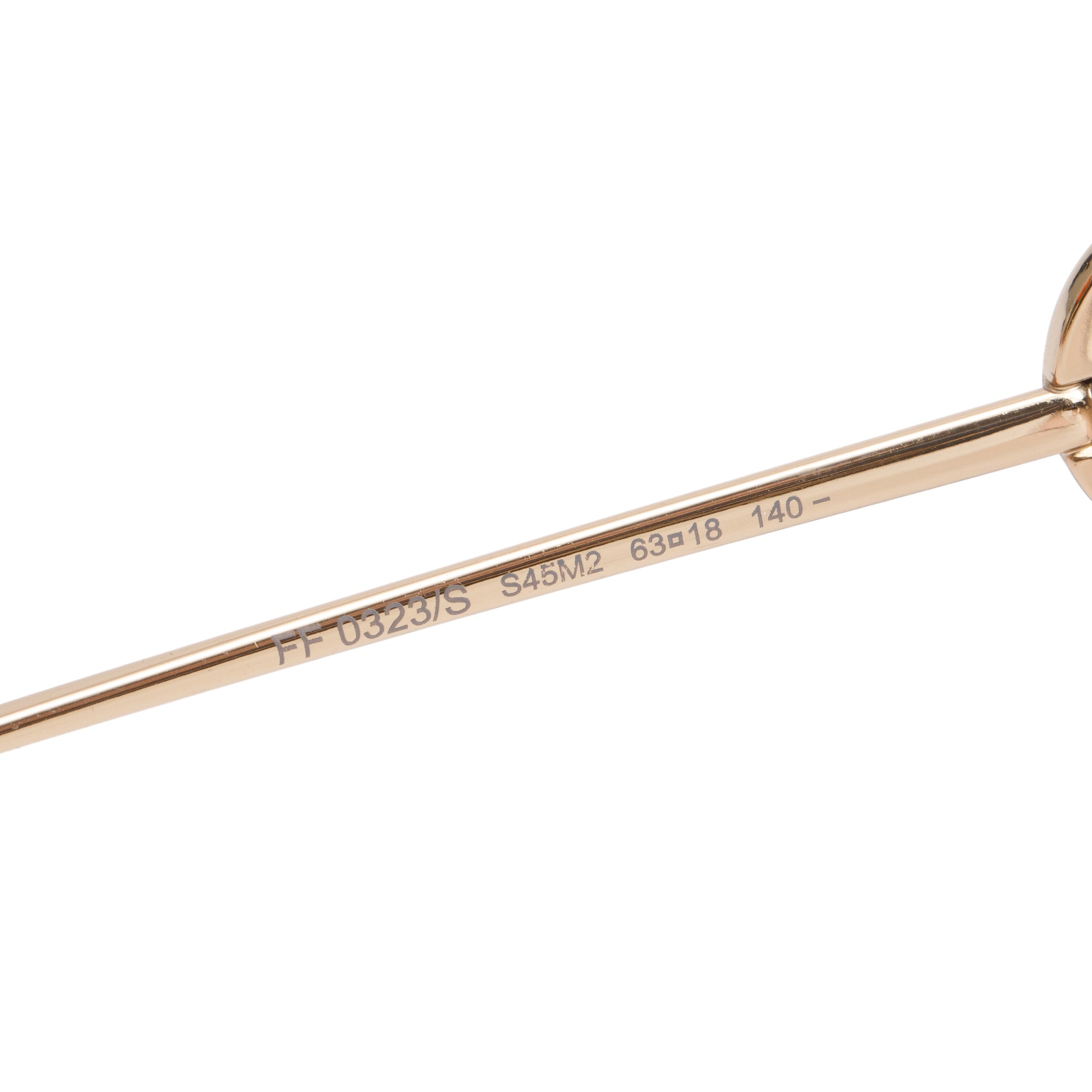 Fendi FE0323/S Gold-Tone Metal F is Fendi Sunglasses w/ Case