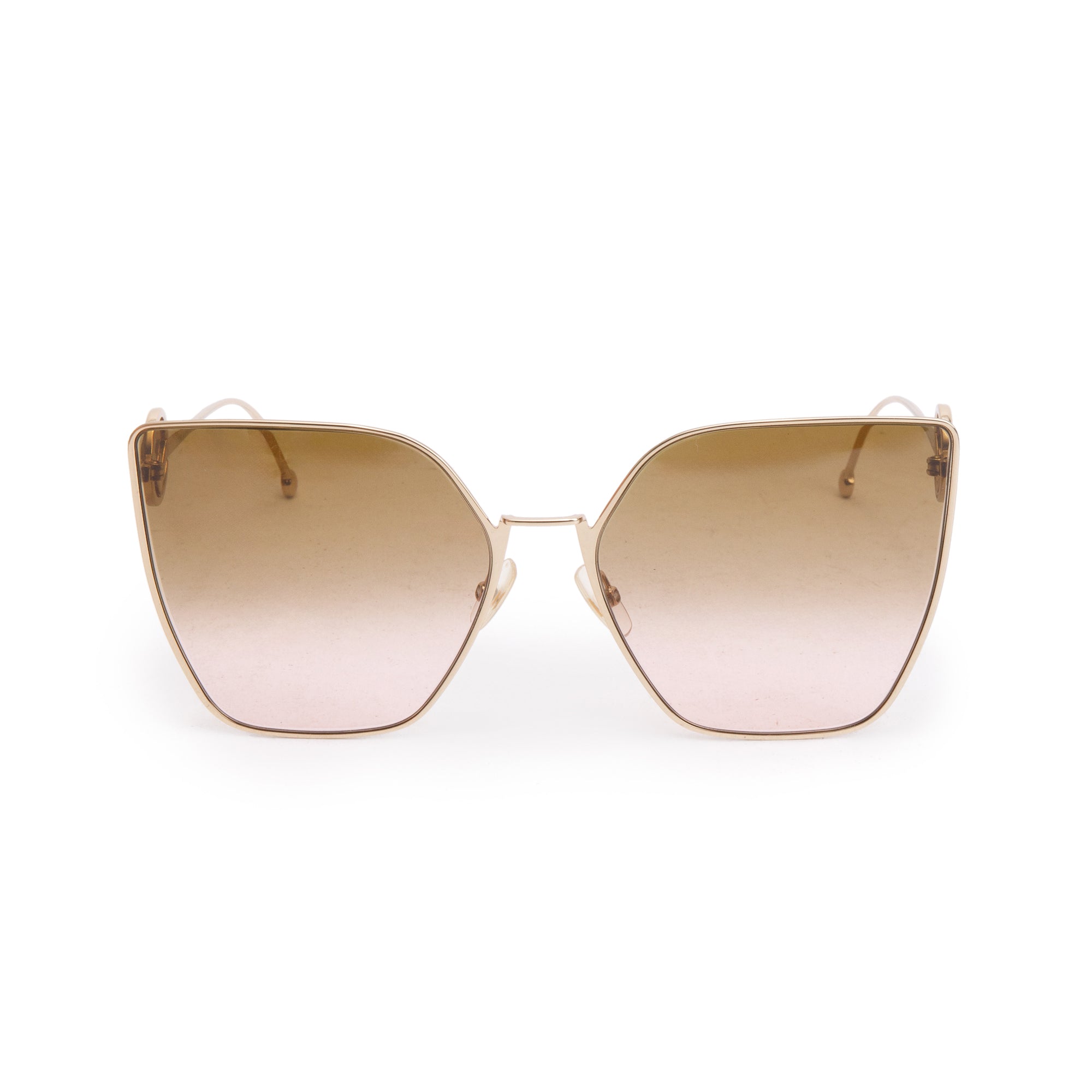 Fendi FE0323/S Gold-Tone Metal F is Fendi Sunglasses w/ Case