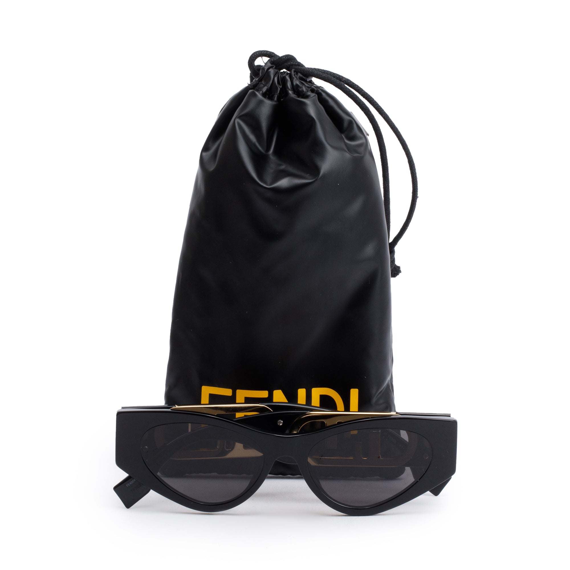 Fendi FE40049I Back Acetate O'Lock Oval Sunglasses w/ Pouch