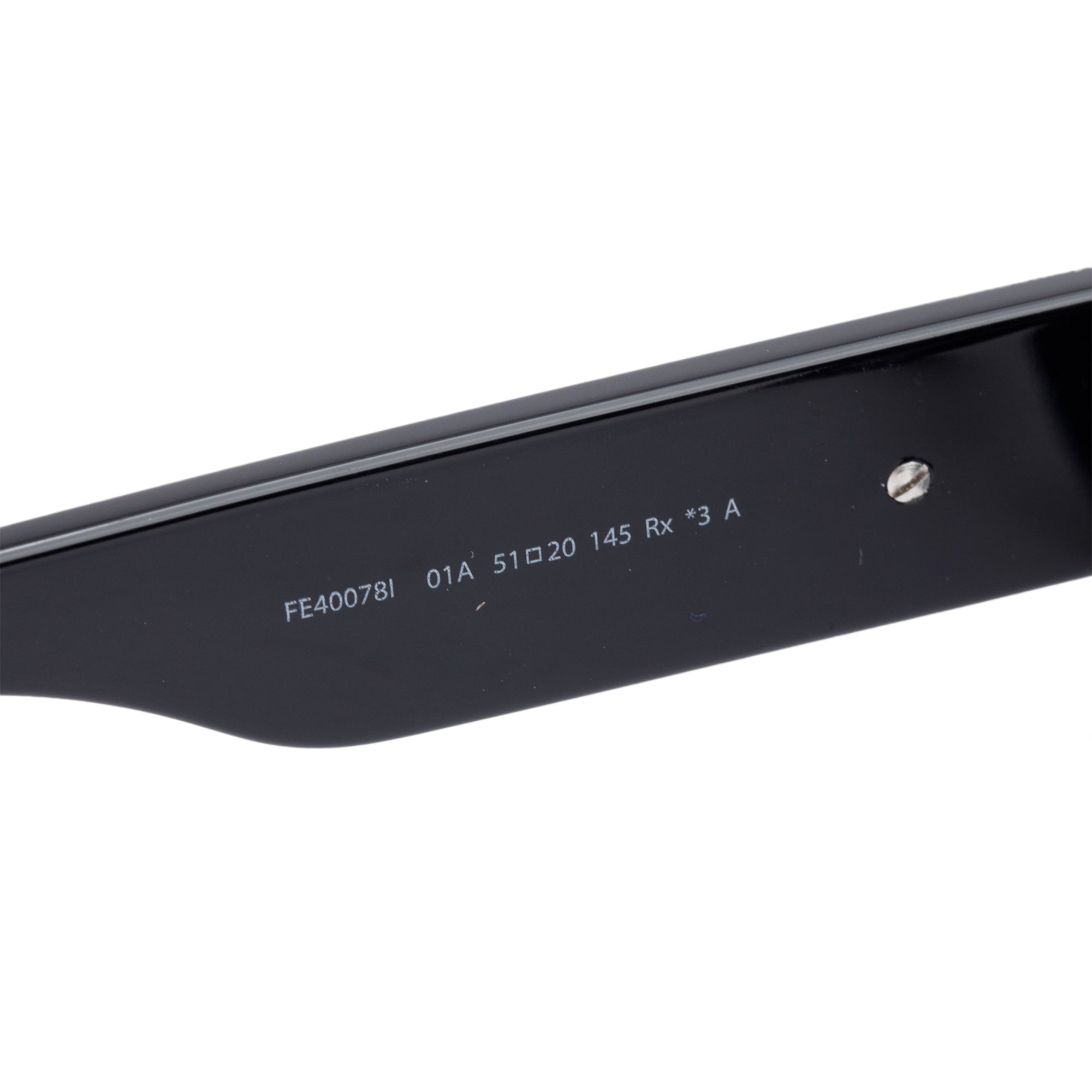 Fendi FE40078I Black Acetate Fendigraphy Square Sunglasses w/ Box & Authenticity Card