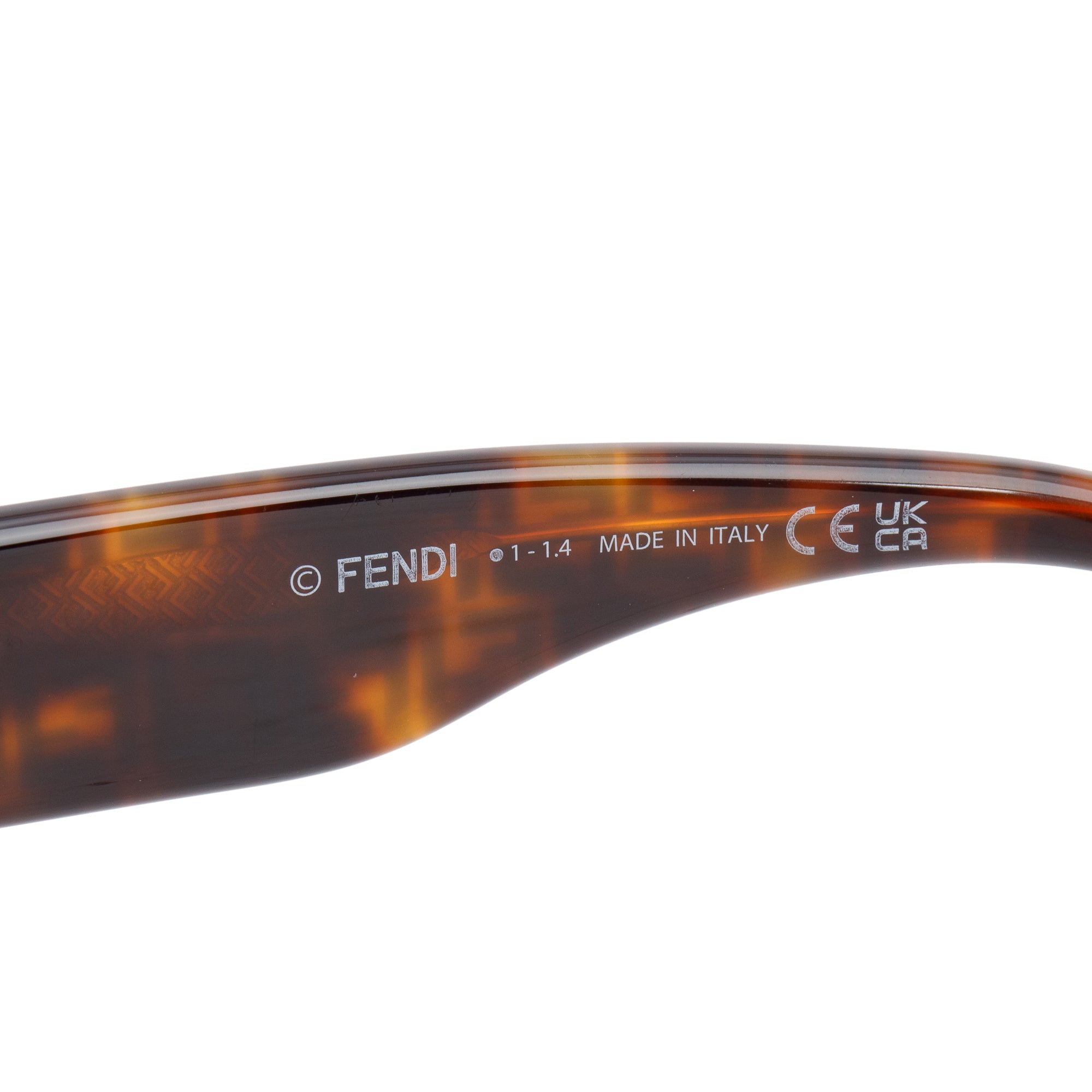 Fendi FE40101 Havana Acetate Square Sunglasses w/ Box