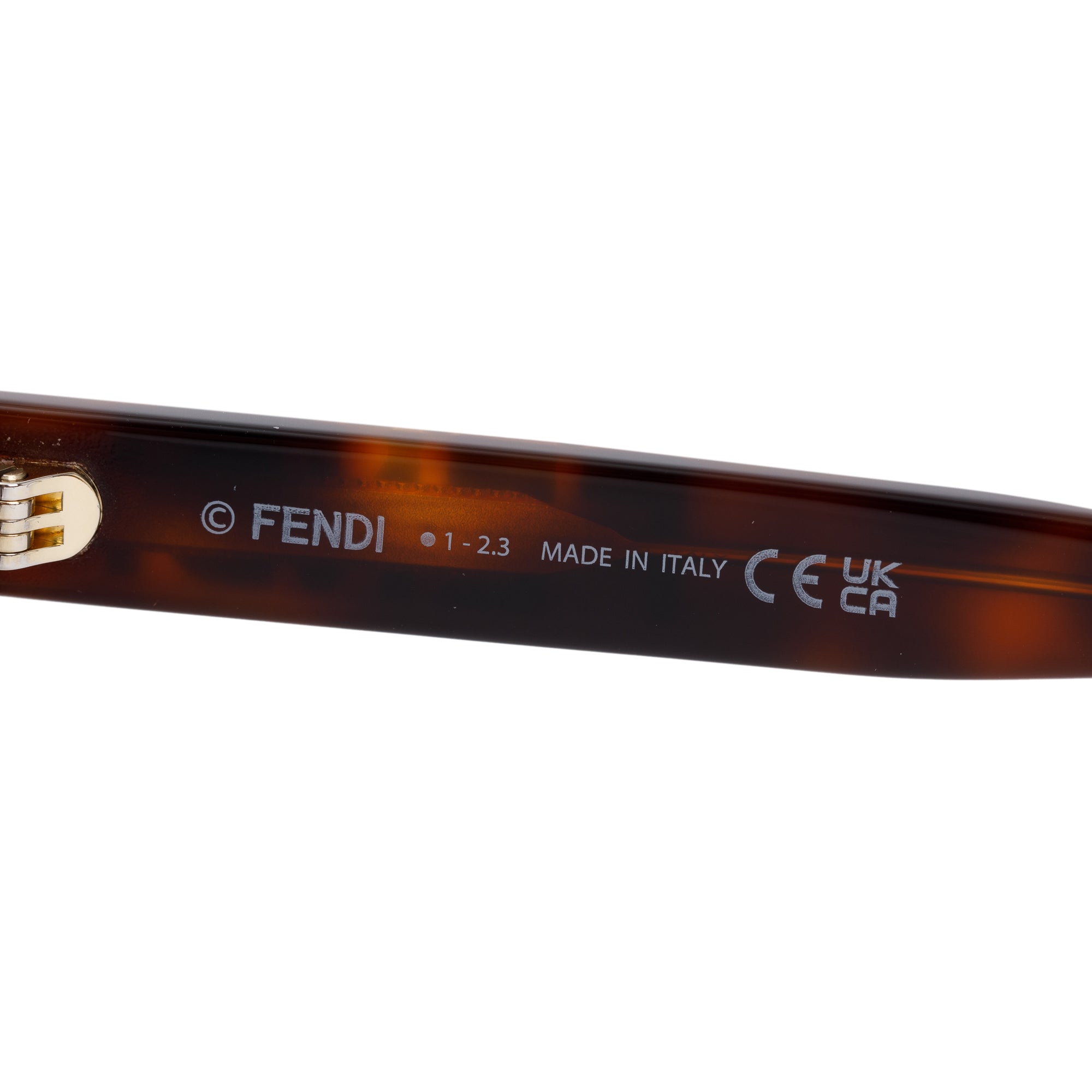 Fendi FE401121 Tortoise Acetate Lettering Square Sunglasses w/ Box